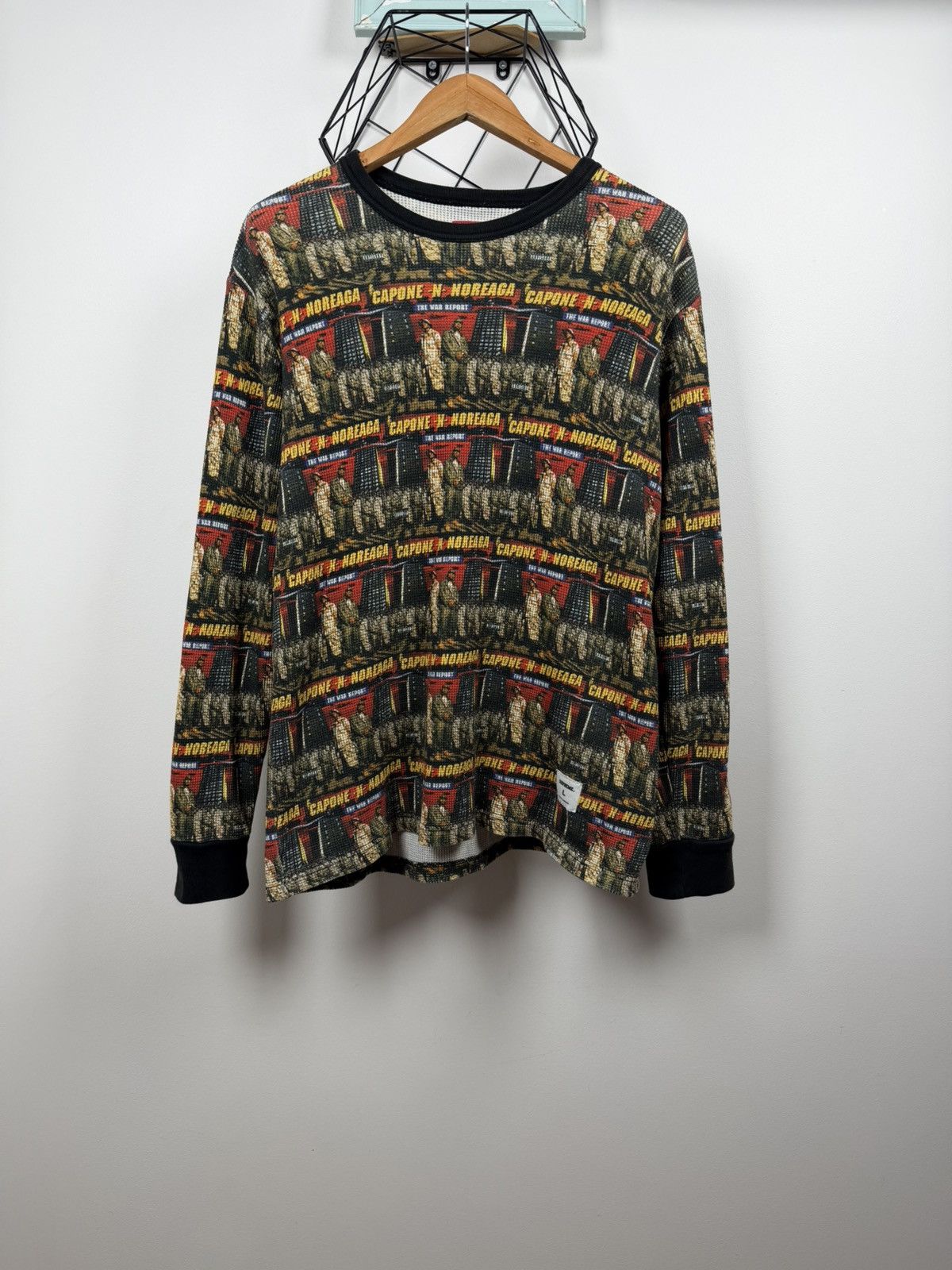 Supreme Supreme War Report Waffle Thermal Sweatshirt Capone Noreaga Size US L / EU 52-54 / 3 - 2 Thumbnail