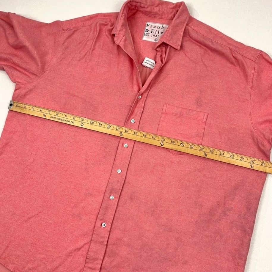 Frank & Eileen VINTAGE Frank & Eileen Shirley Shirt Womens L Oversized Pink Woven Cotton Button Up Prep Size L / US 10 / IT 46 - 7 Thumbnail