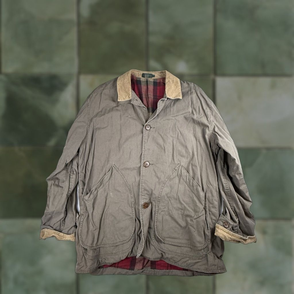 J.Crew VINTAGE J.CREW Chore Jacket Grey Plaid Lined Work Wear Barn Coat Large Size US L / EU 52-54 / 3 - 1 Thumbnail