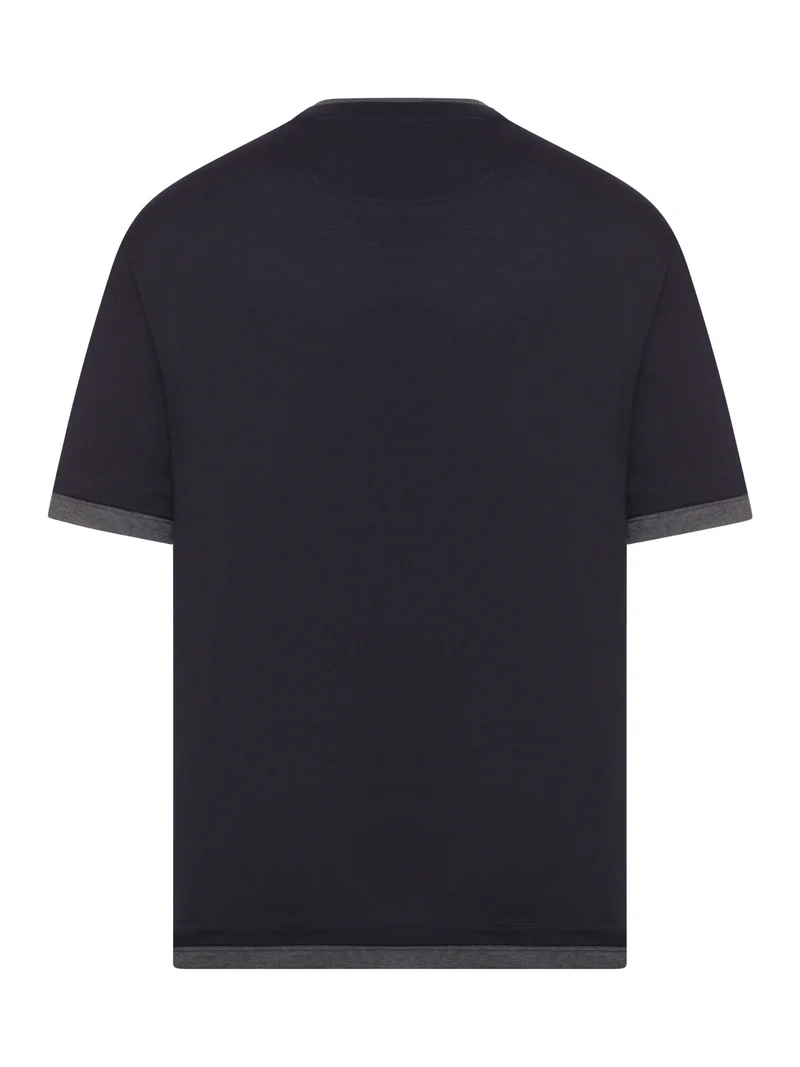 Prada PRADA Blue/Anthracite Cotton T-shirt New & Authentic Size US L / EU 52-54 / 3 - 2 Thumbnail