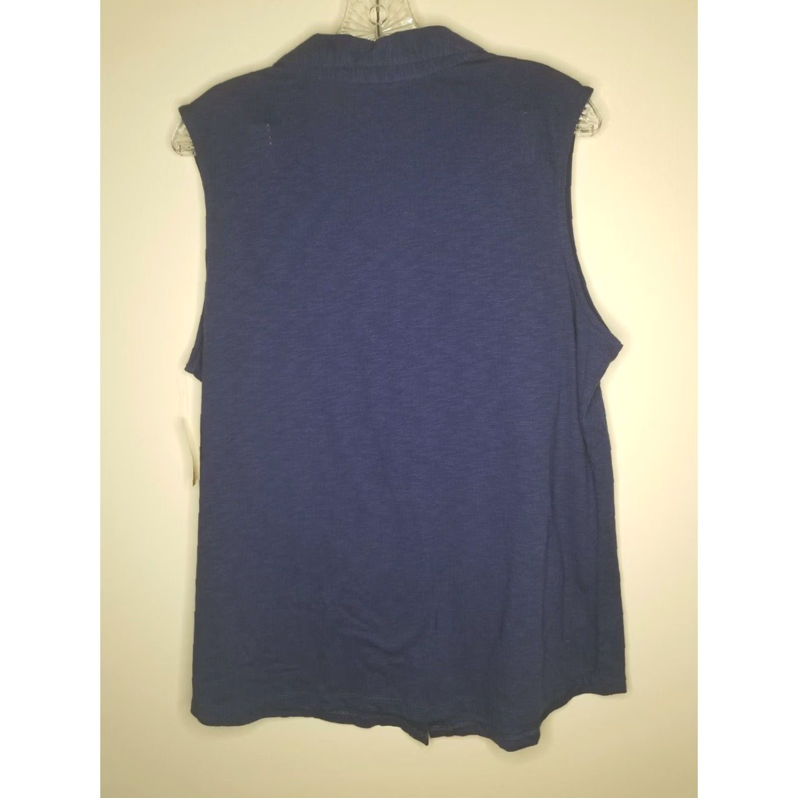 Vintage VINTAGE Northcrest Women's Plus Size Sleeveless Button-Up Blouse Blue 1X Size XL / US 12-14 / IT 48-50 - 5 Thumbnail