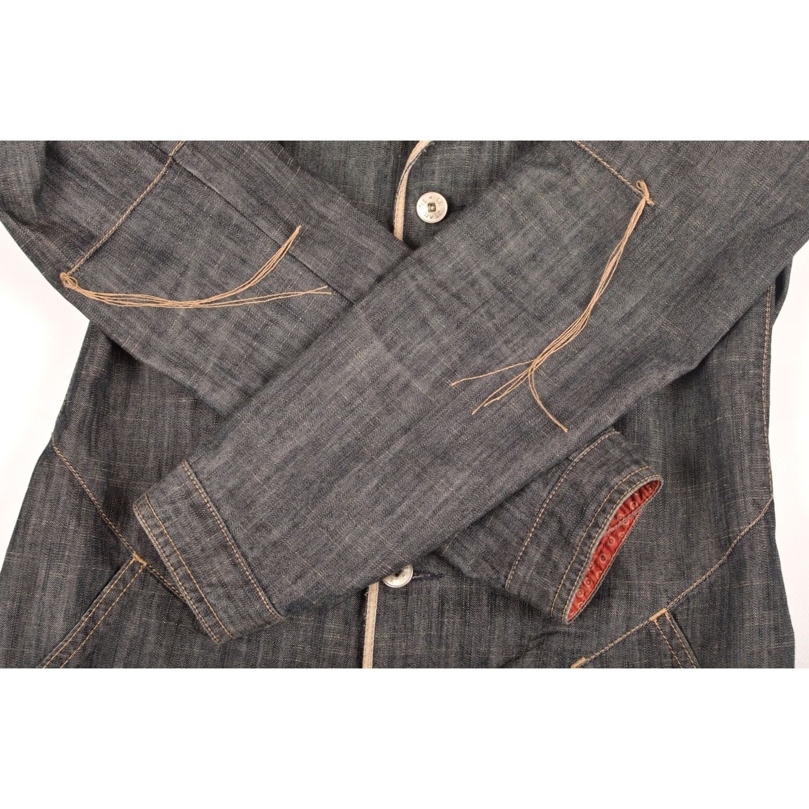 Vintage VINTAGE Le Jean De Marithe Francois Girbaud Denim Jacket Women 34 Blue Jeans Coat Overcoat 34 Mens Womens Girls Boys Size 24" / US 00 / IT 34 - 3 Thumbnail