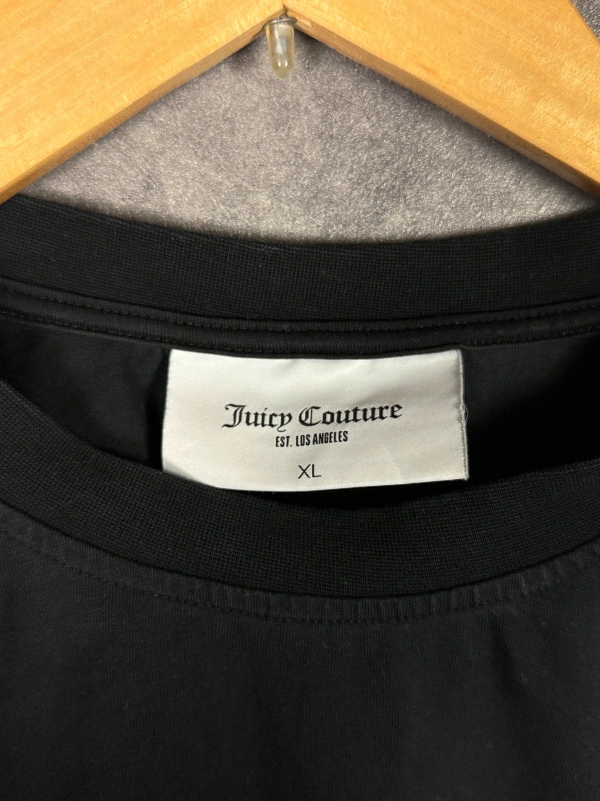 Juicy Couture Juicy Couture Crop Top Black Sequin Spellout Size XL / US 12-14 / IT 48-50 - 3 Thumbnail