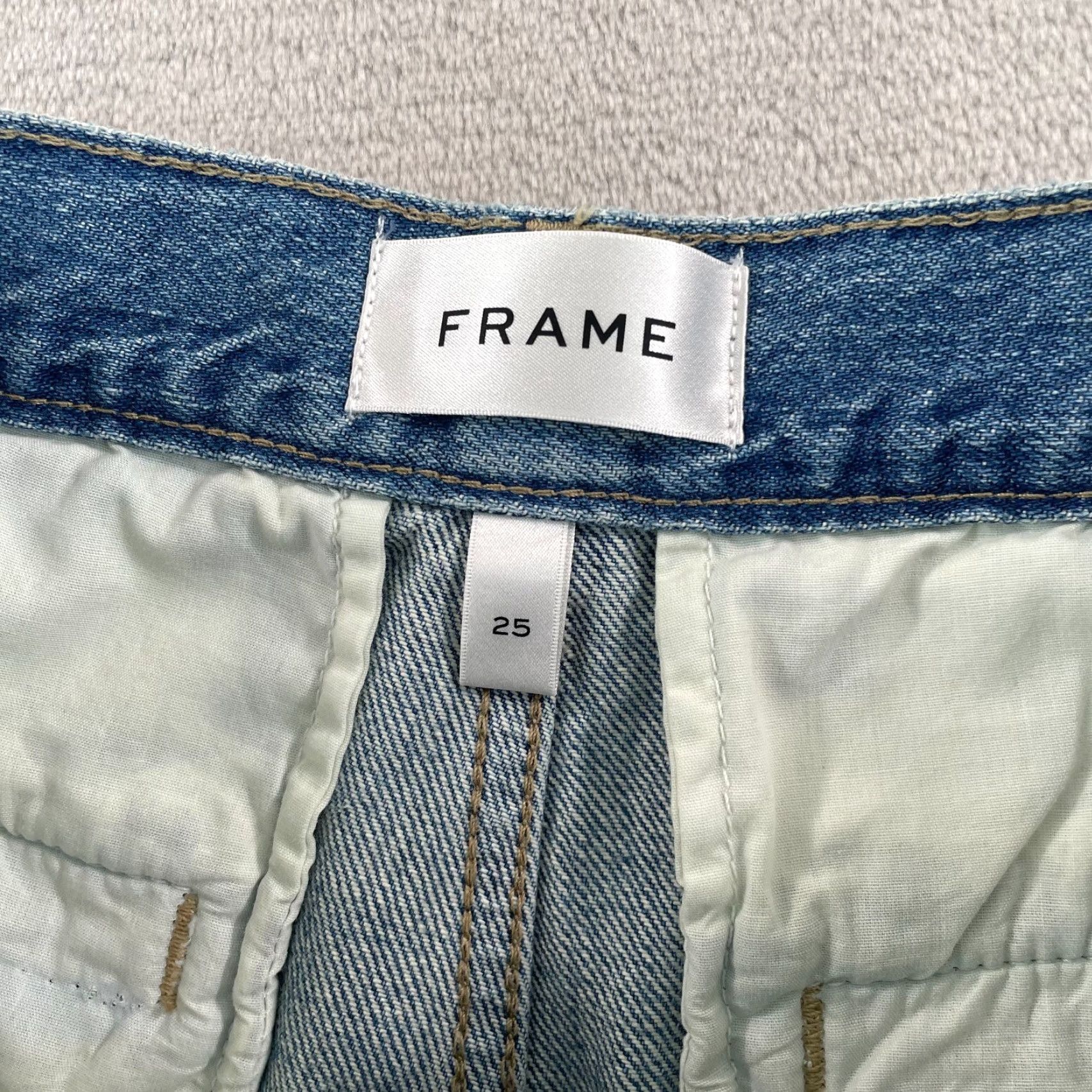 Frame FRAME Extra Wide Leg Jeans Women 25 in Seraphina Blue Designer NWT Jeans Wide-Leg Womens 25 in Blue Size 42" / US 20 - 3 Thumbnail