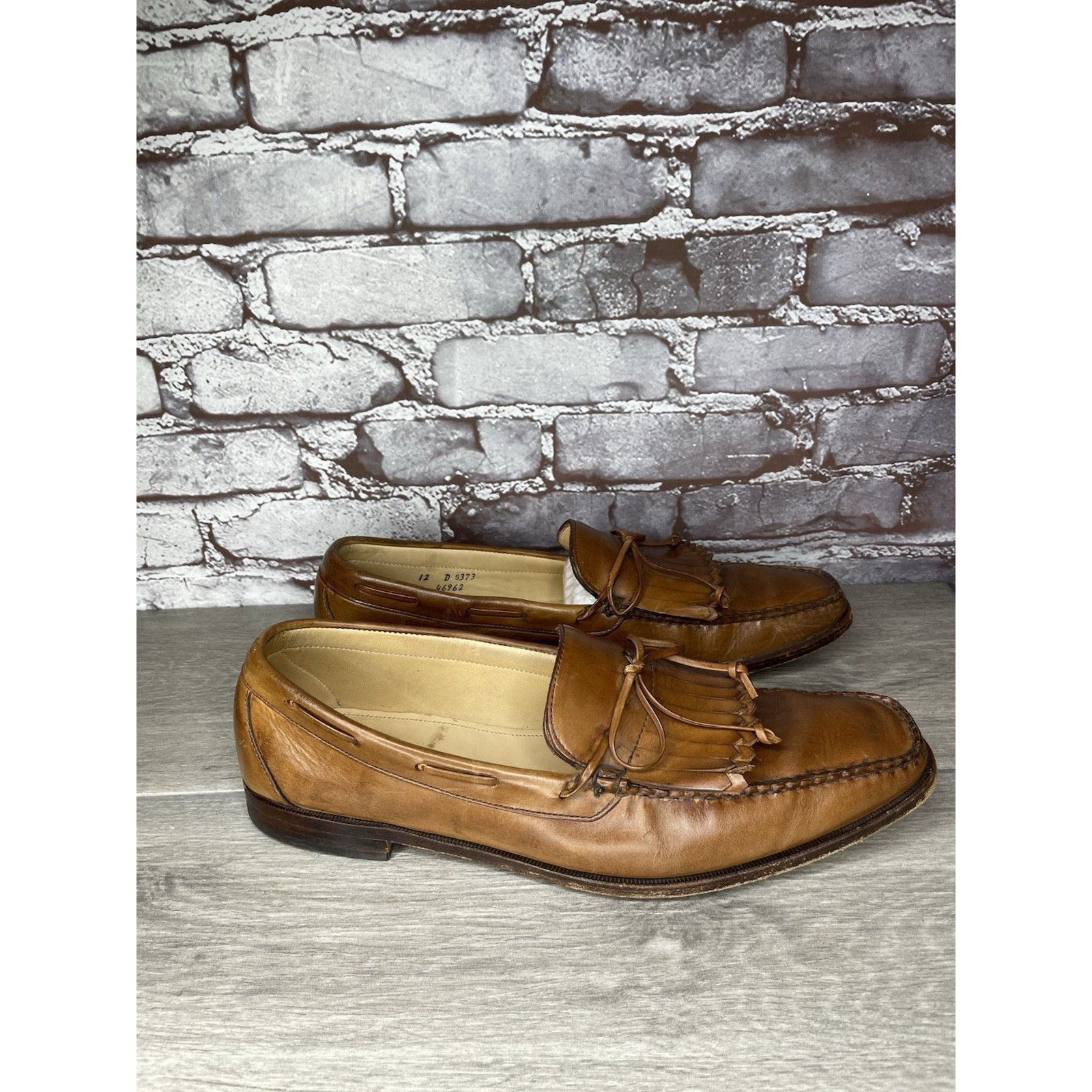 Allen Edmonds Allen Edmonds Alton USA Brown Leather Kiltie Square Toe Loaf Size US 12 / EU 45 - 17 Thumbnail