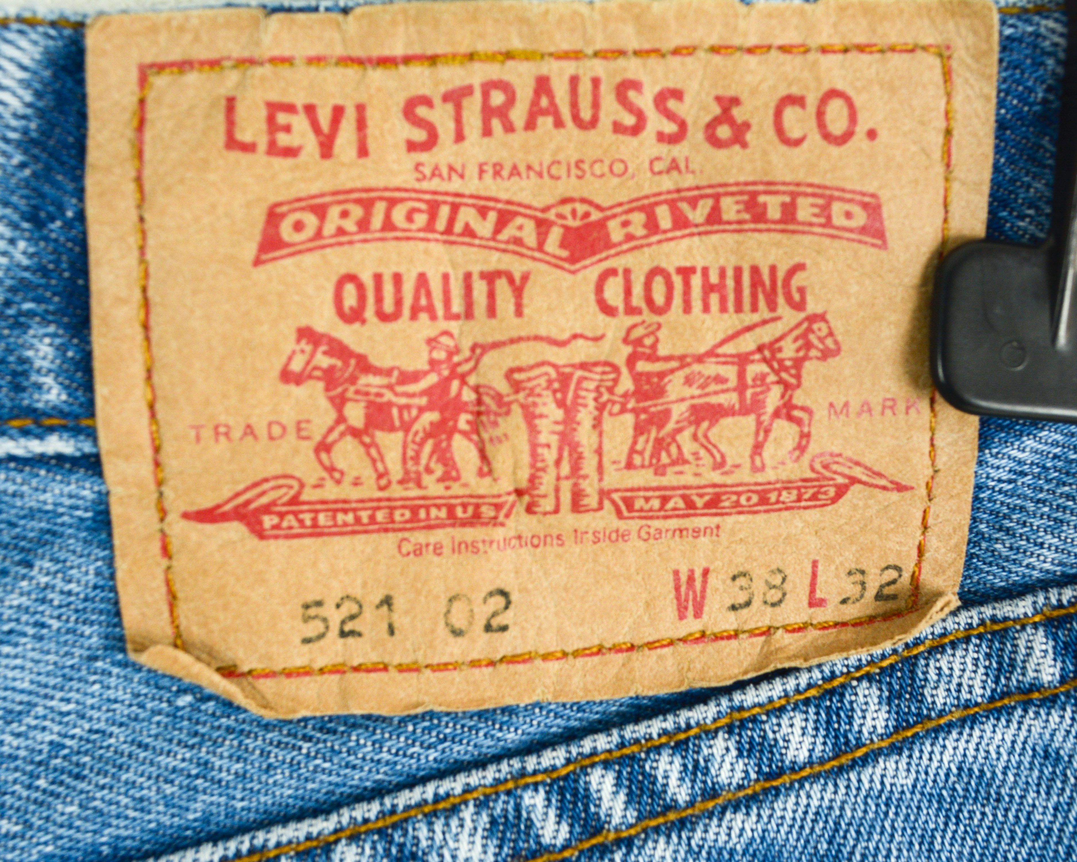 Levi's 521 Vintage Men's W36 L28 Jeans Denim Pants Straight Size US 36 / EU 52 - 6 Thumbnail