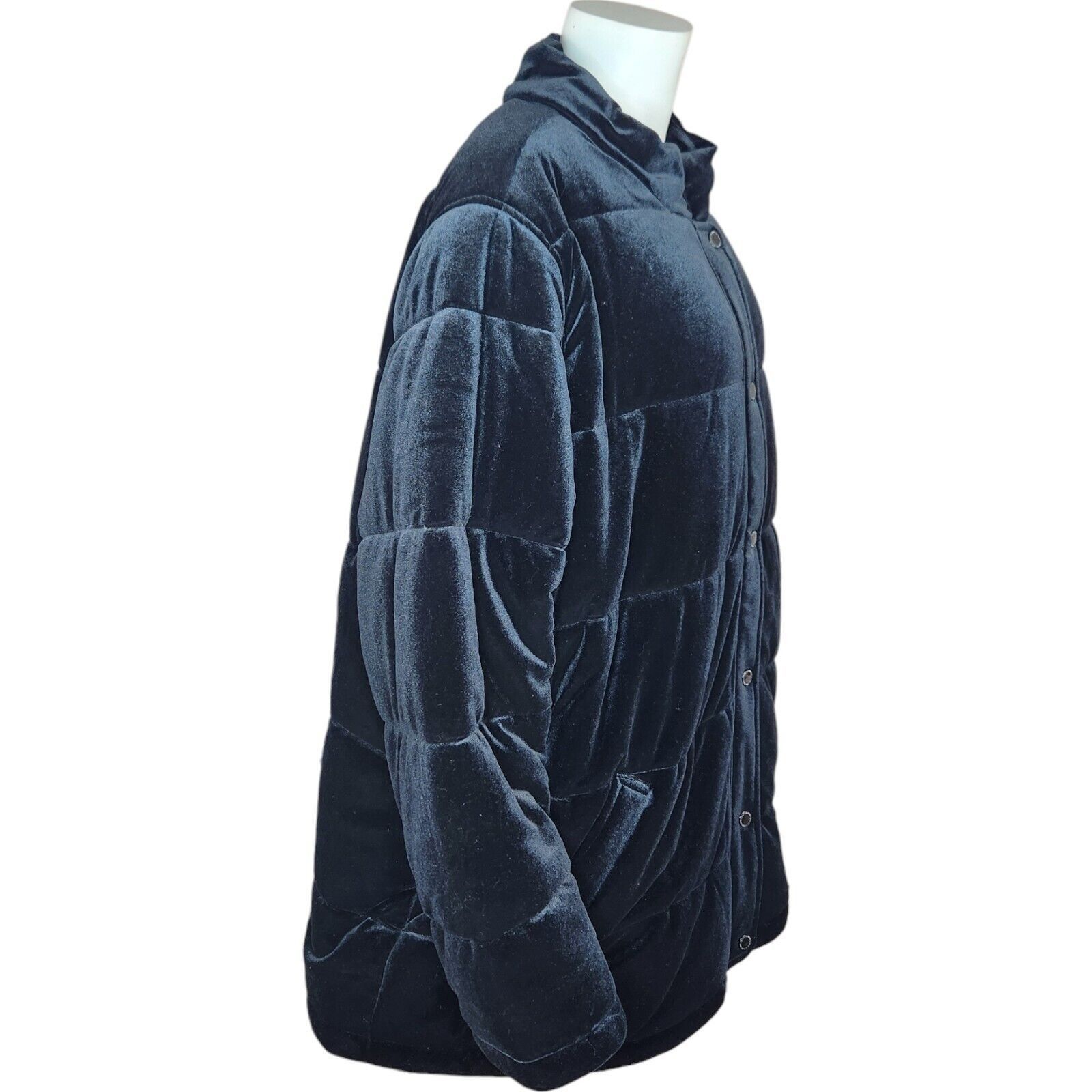 Isaac Mizrahi Isaac Mizrahi Live! Velvet Puffer Jacket Black 2X Size XXL / US 16-18 / IT 52-54 - 9 Thumbnail
