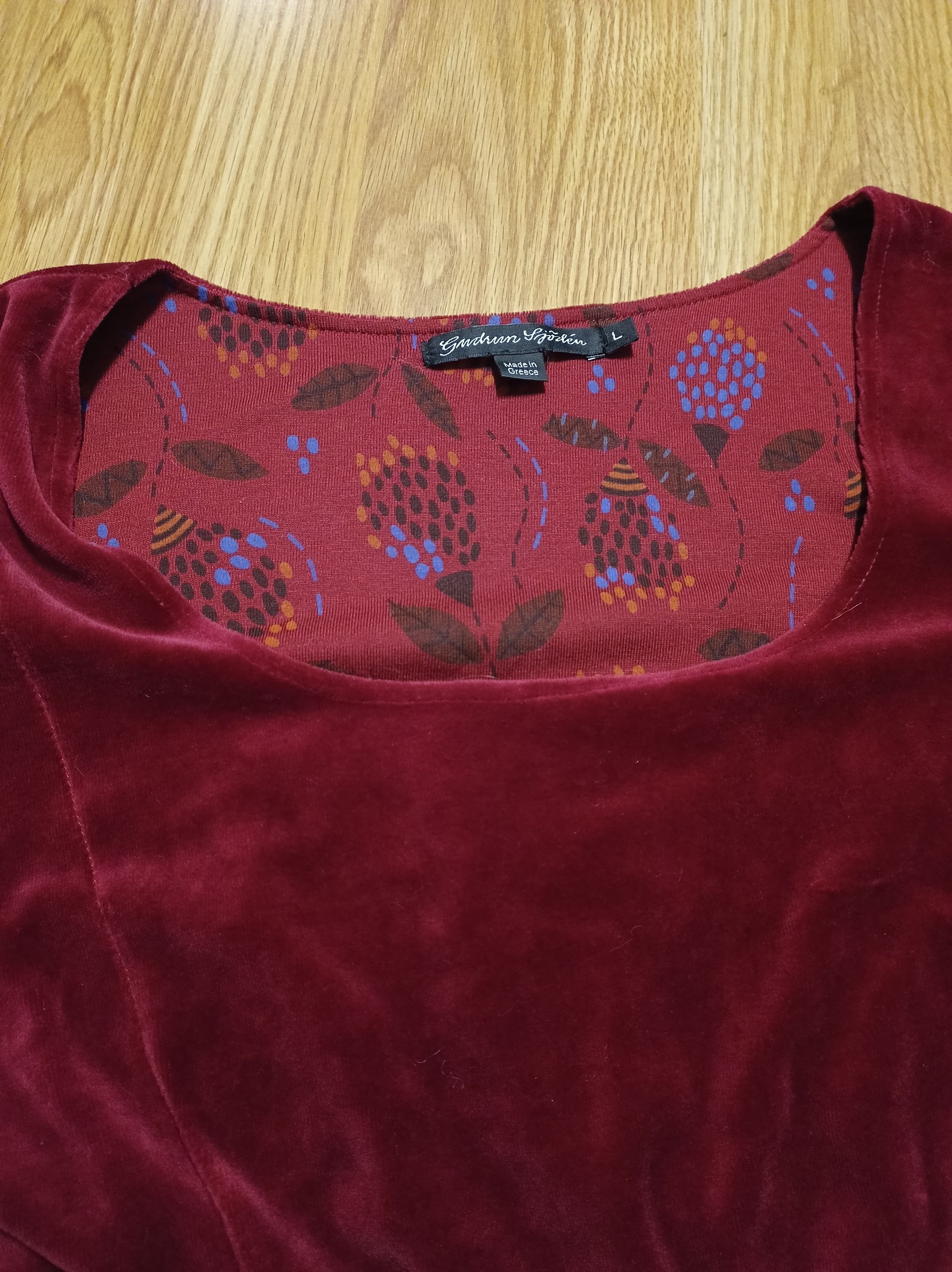 Other Gudrun Sjoden Red Velvet Designer Dress Size L Size L / US 10 / IT 46 - 8 Thumbnail