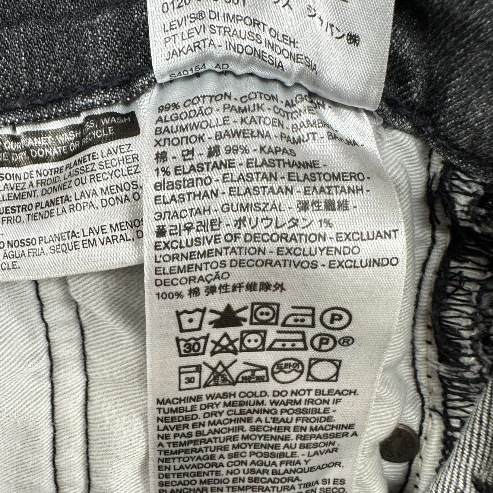 Levi's Levi's 510 Jeans Slim Black 30x30 Denim Stretch Cotton Men 5-Pocket Regular Fit Slim Skinny Vintage: No Sex? (Note: No additional info) Size US 30 / EU 46 - 7 Thumbnail