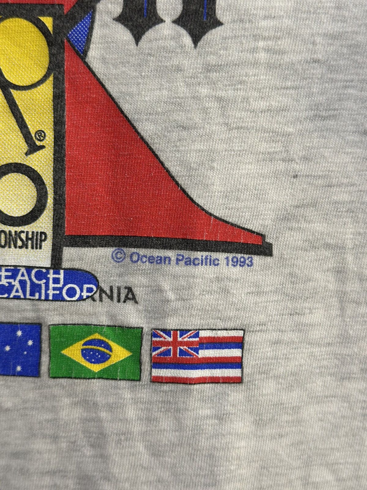Ocean Pacific × Vintage Vintage Ocean Pacific Pro Surfing ChampionShip Tee Size US L / EU 52-54 / 3 - 3 Thumbnail