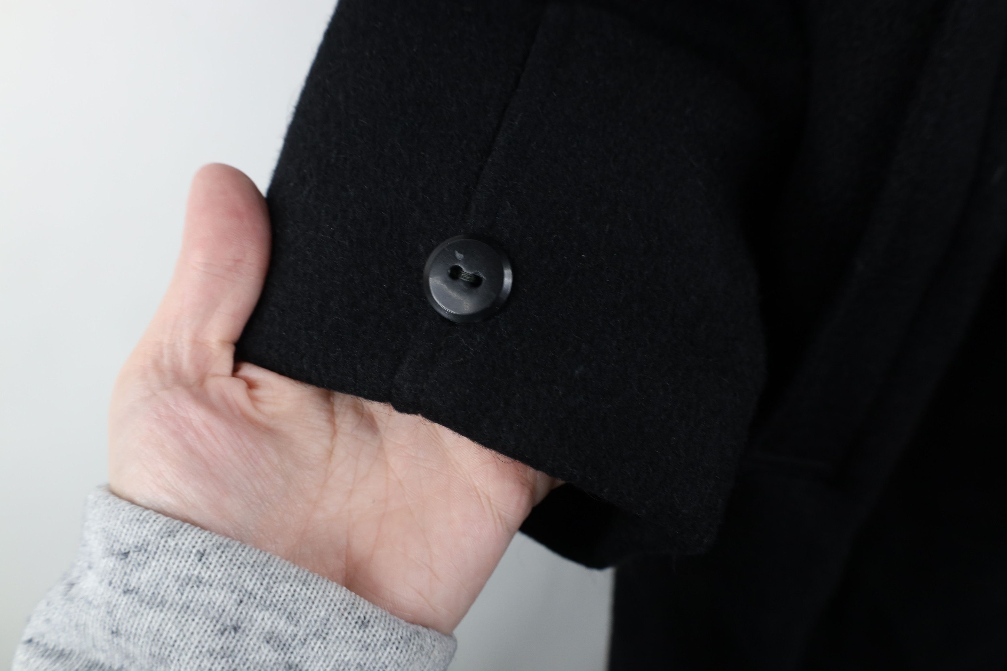 Vintage Vintage 50s Rockabilly Full Button Overcoat Jacket Black USA Size US XXL / EU 58 / 5 - 4 Thumbnail
