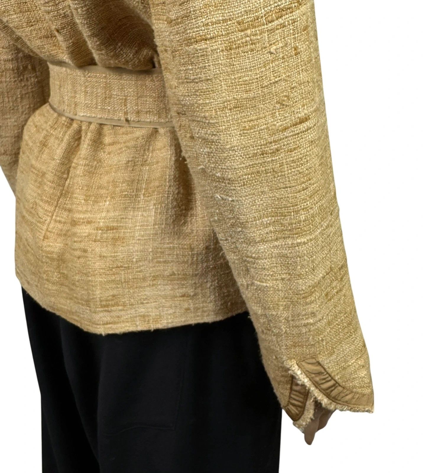 Other Filo Di Seta Dupion Silk Belted Jacket size 38 Made In Japan Size XS / US 0-2 / IT 36-38 - 8 Thumbnail