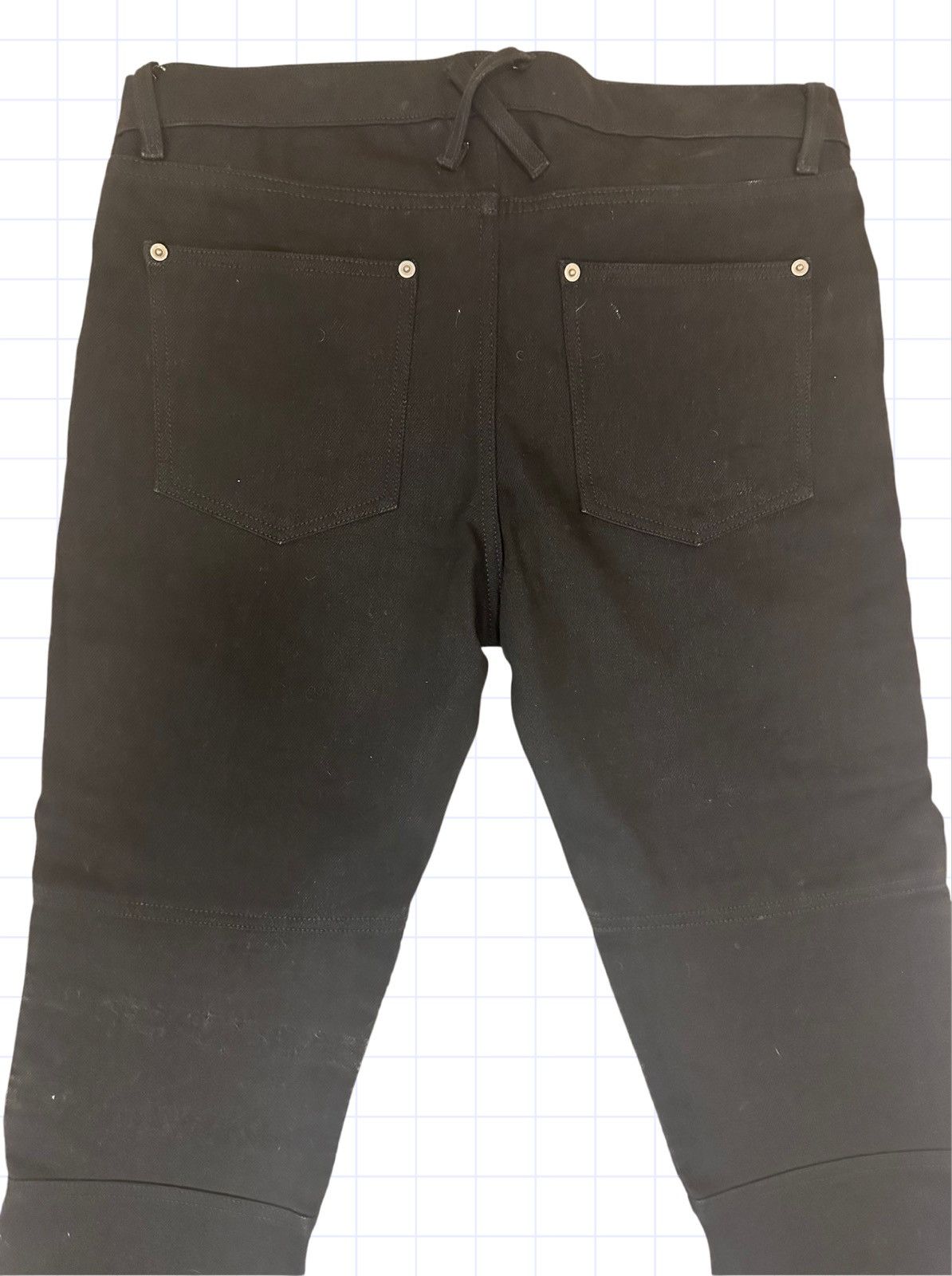 Other 1/1 Unreleased Sample Pleated Denim Biker Jeans Heavyweight Size US 34 / EU 50 - 5 Thumbnail