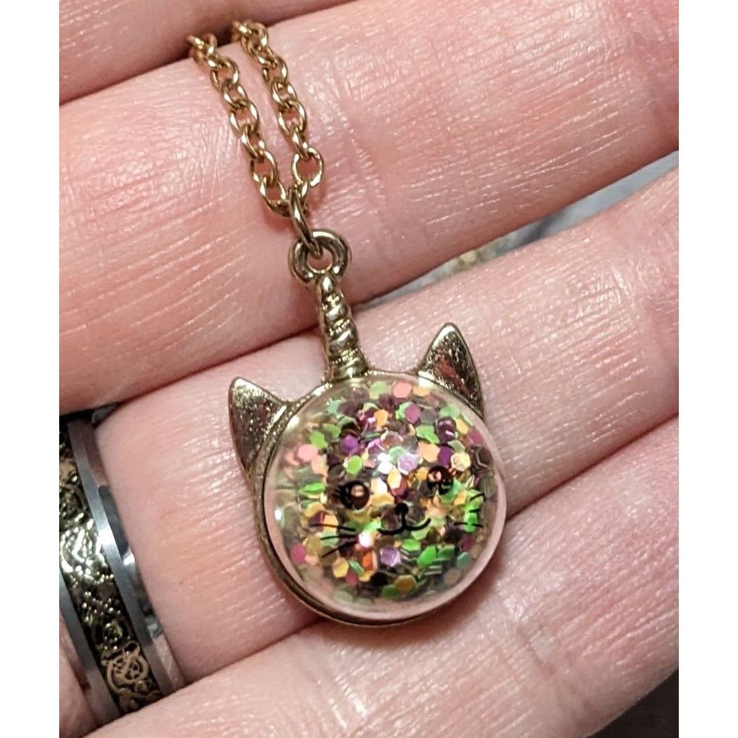 Other Rainbow Glitter Caticorn Necklace Size ONE SIZE - 17 Thumbnail
