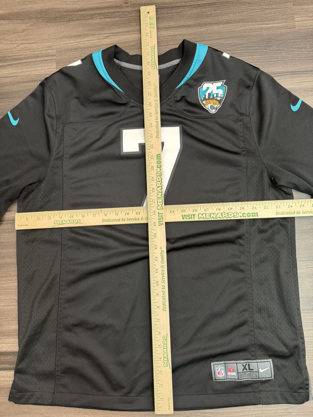 Nike Jacksonville Jaguars Nick Foles #7 NFL 25th Anv Patch Jersey Size US XL / EU 56 / 4 - 7 Thumbnail