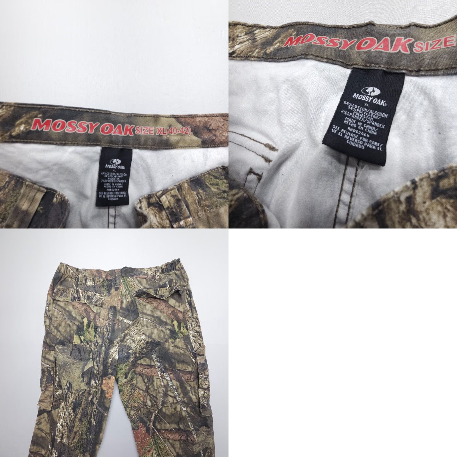 Vintage Mossy Oak Camo Cargo Pants Mens XL 40-42 Hunting Woodland Country Field Bush Size US 36 / EU 52 - 8 Thumbnail