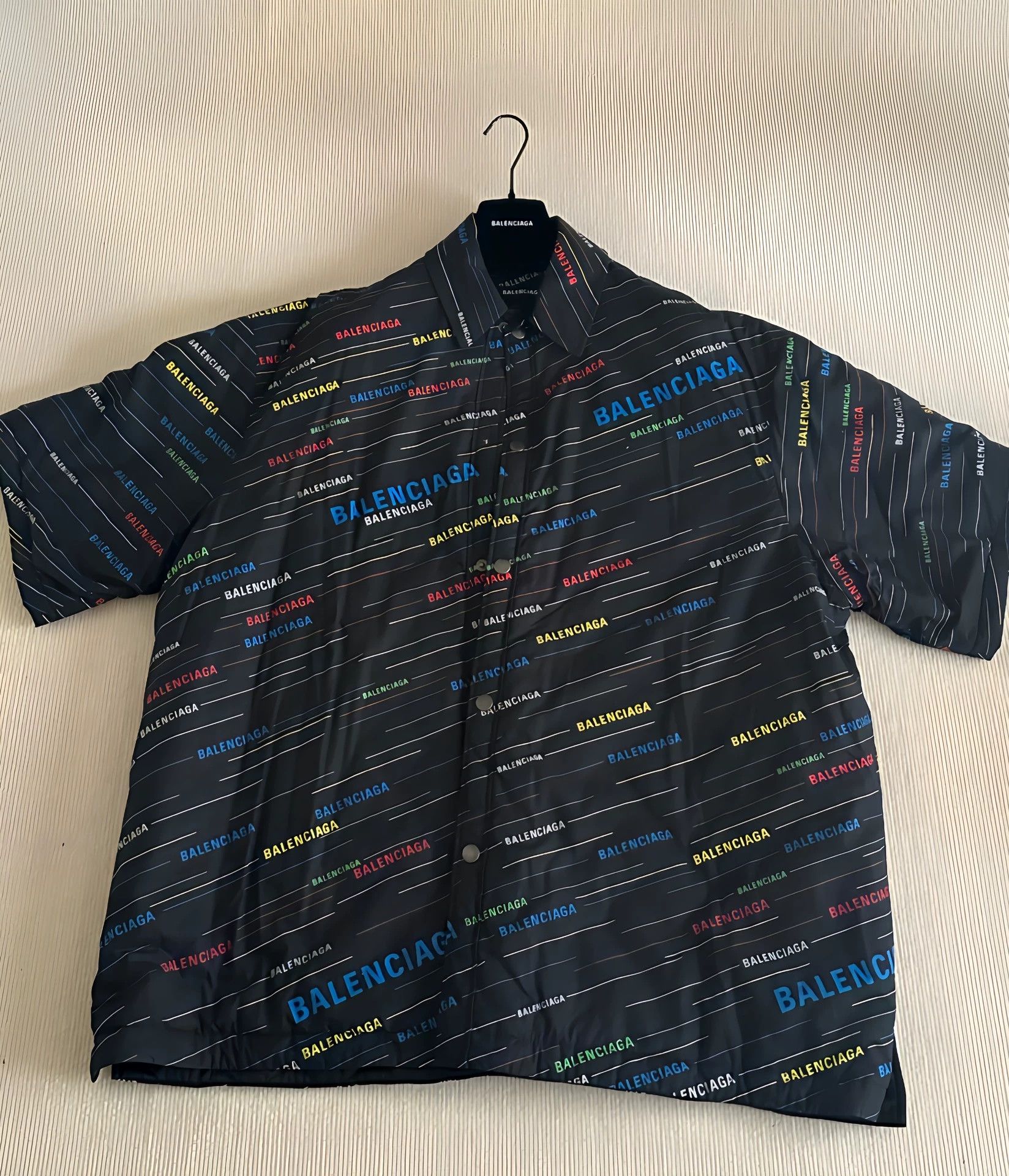 Balenciaga Balenciaga Logo Print Short Sleeve Shirt - dmc Size US L / EU 52-54 / 3 - 1 Thumbnail
