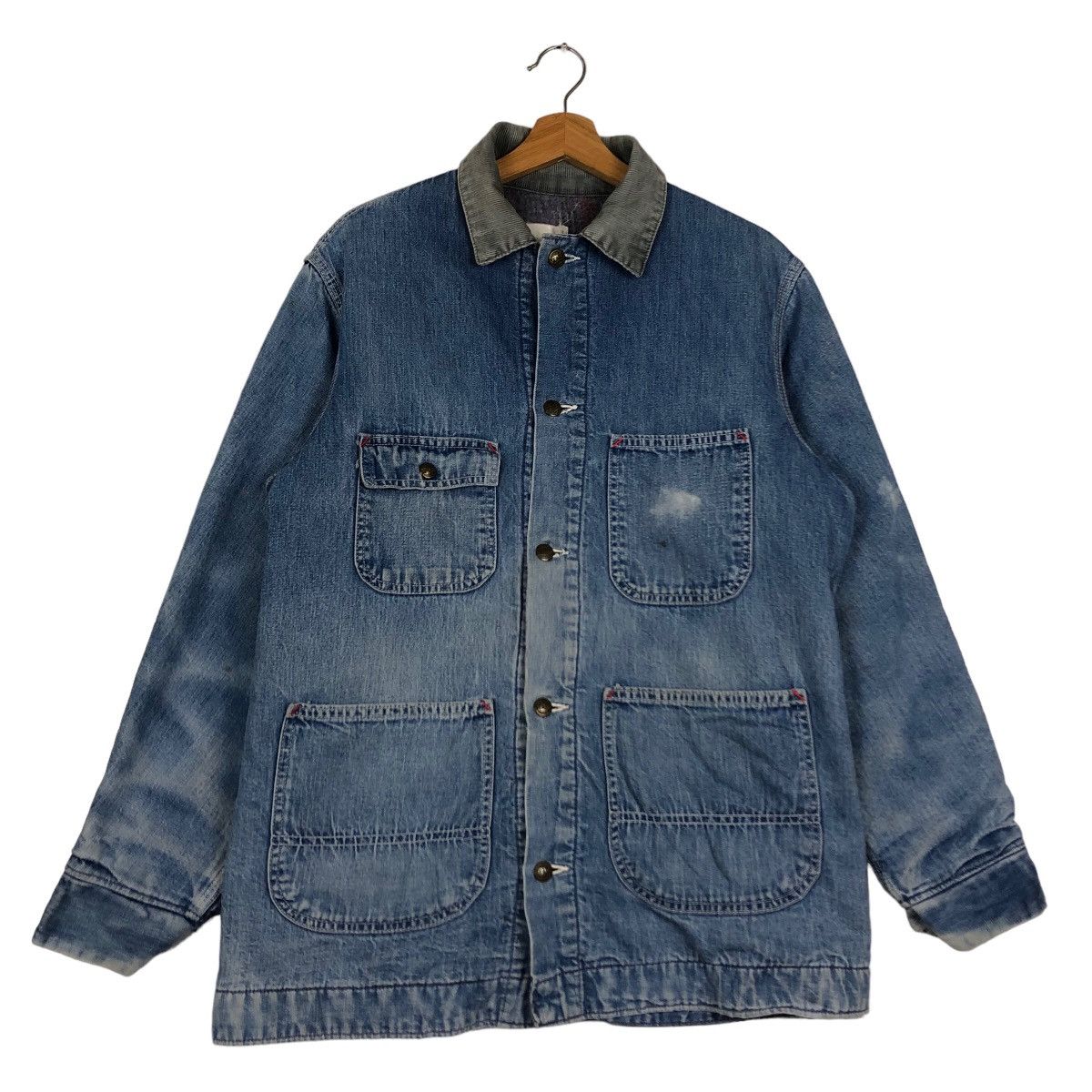 Sugar Cane 🔥80’s Vintage Chore Denim Jacket Sears Sugar Cane Blanket Size US M / EU 48-50 / 2 - 2 Thumbnail