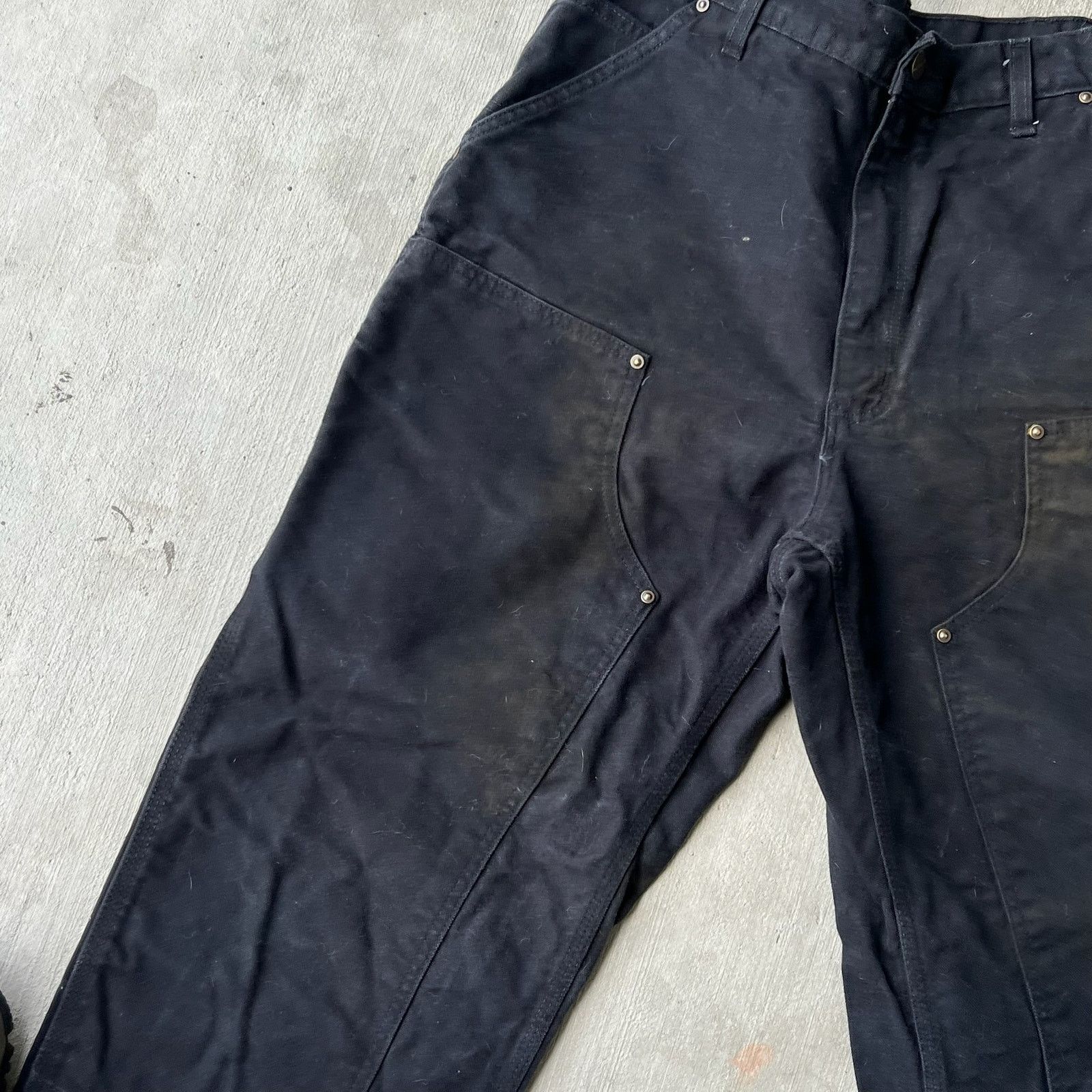 Carhartt × Vintage Carhartt black double knee work wear carpenter pants Size US 33 - 4 Thumbnail
