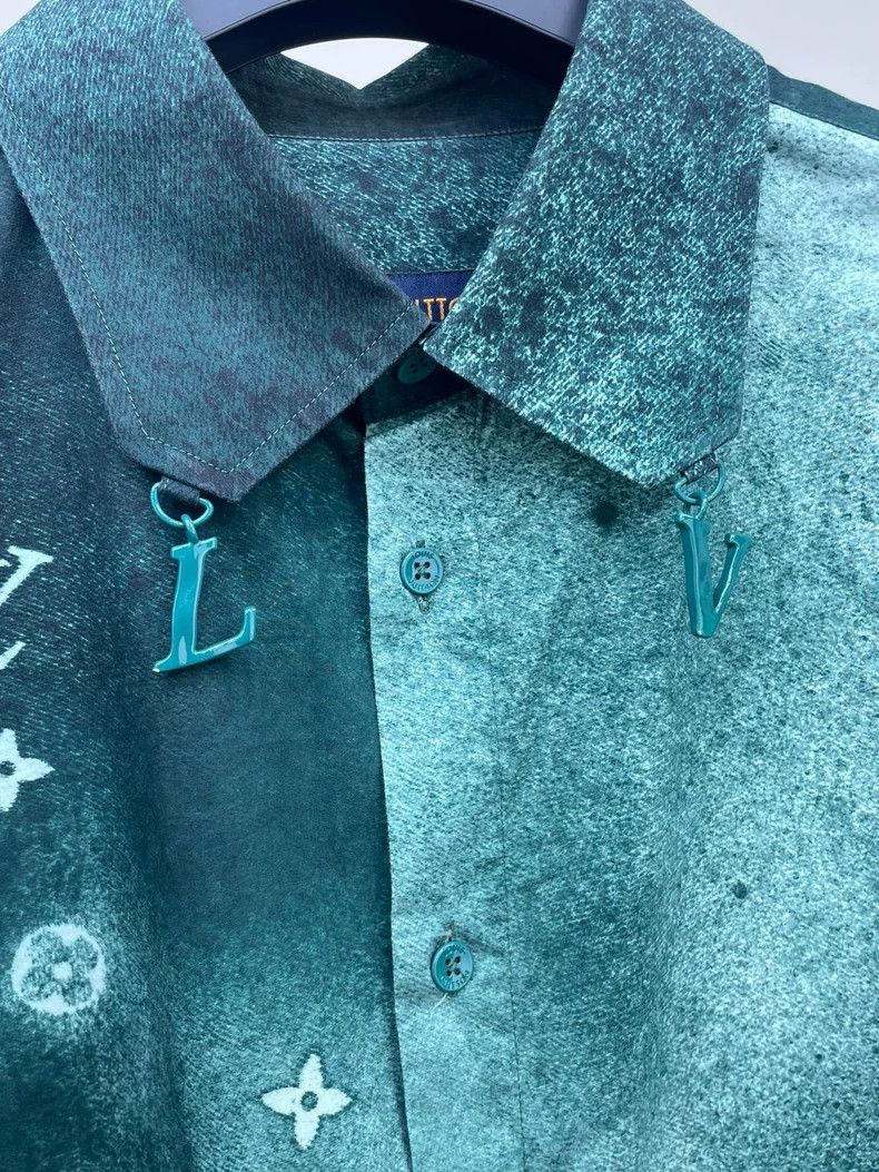 Louis Vuitton Louis Vuitton Green Tie-Dye Gradient Long Sleeve Shirt Size US M / EU 48-50 / 2 - 3 Thumbnail