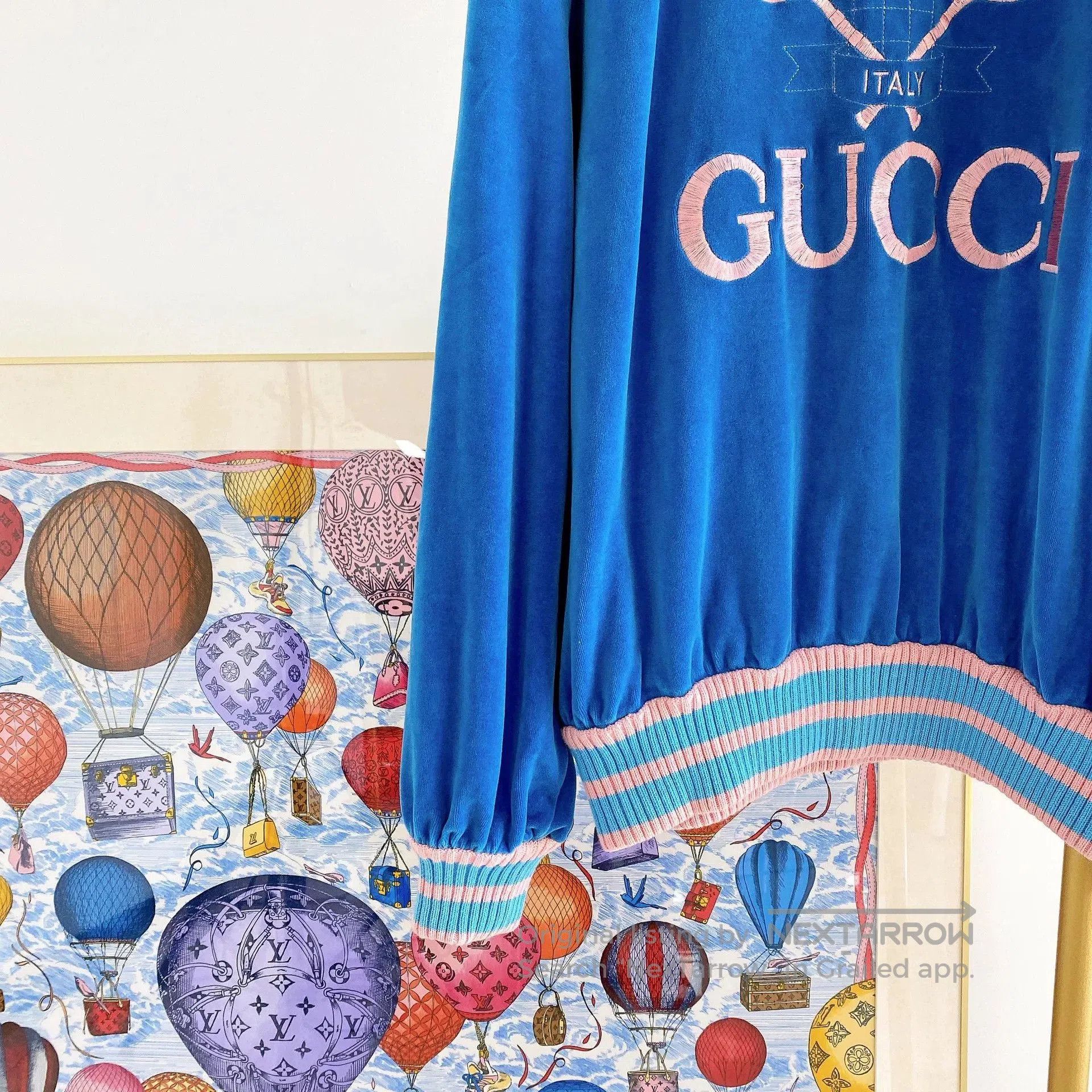 Gucci Gucci Blue Tennis Racket Print Sweatshirt S. Size US S / EU 44-46 / 1 - 4 Thumbnail
