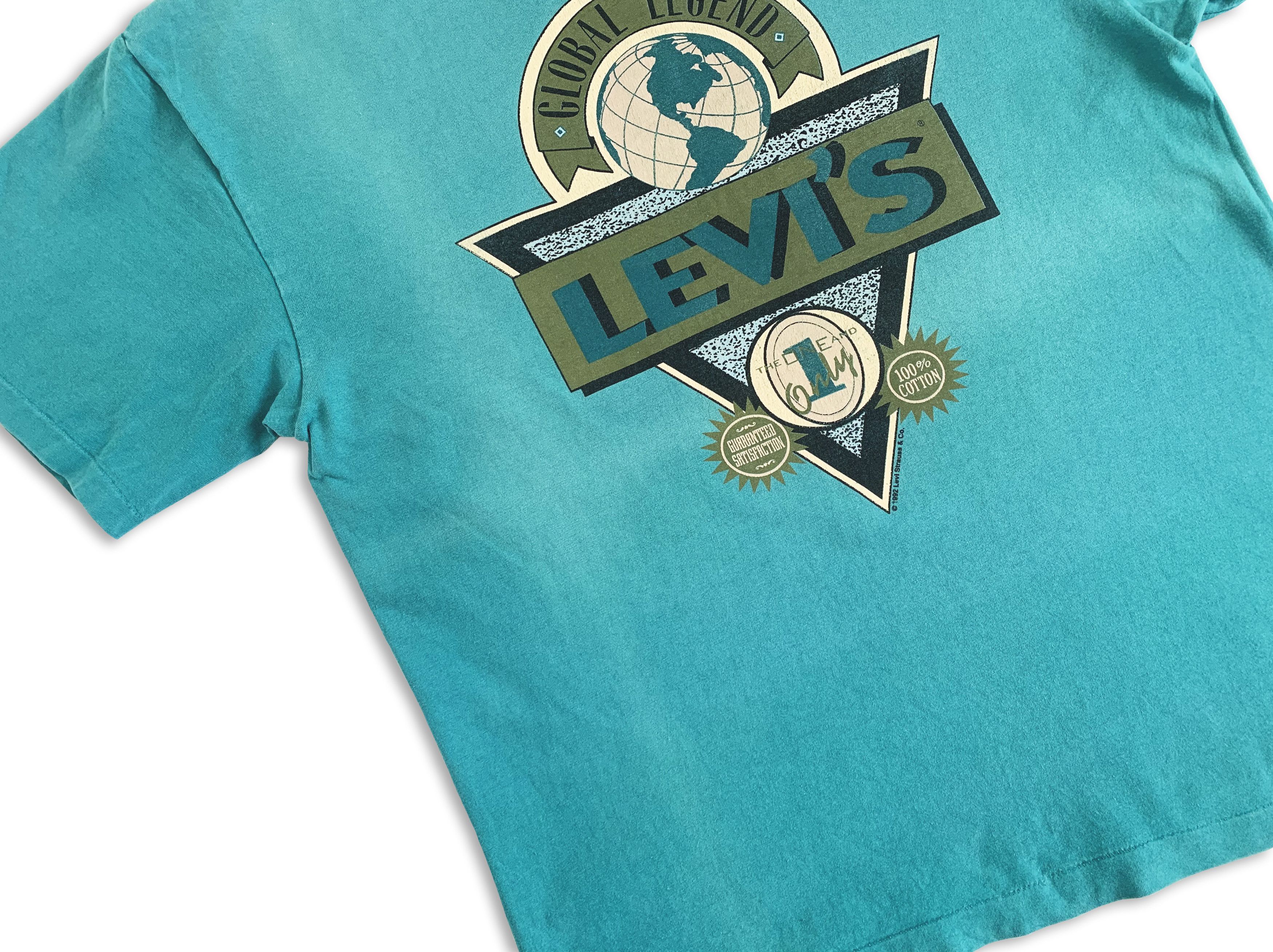 Levi's Vintage 1992 LEVI'S t shirt Single stitch Global Legend 90s Size US L / EU 52-54 / 3 - 10 Thumbnail