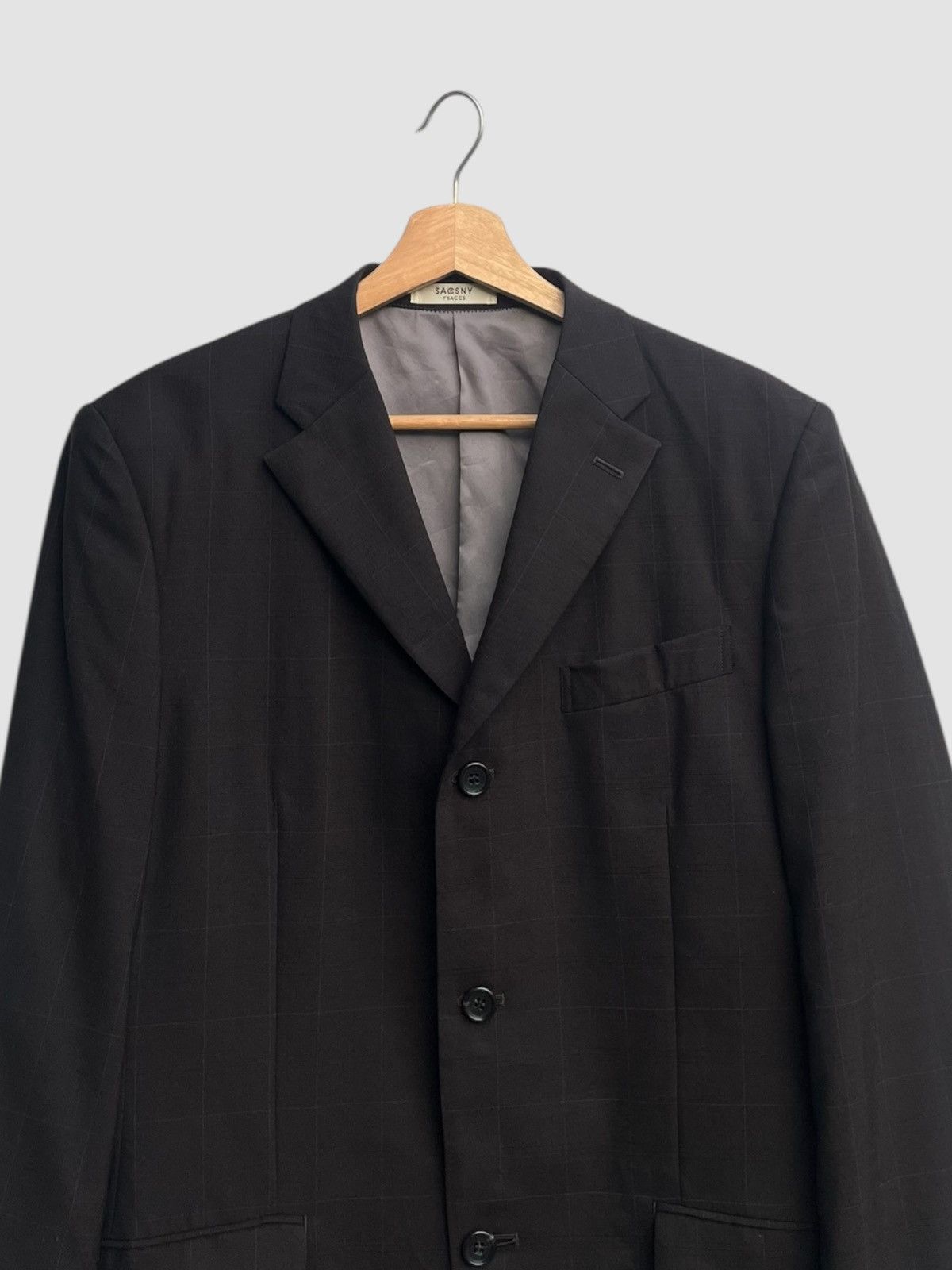 Yohji Yamamoto Sacsny Y’saccs Plaid Wool Blend Blazer Size US M / EU 48-50 / 2 - 5 Thumbnail
