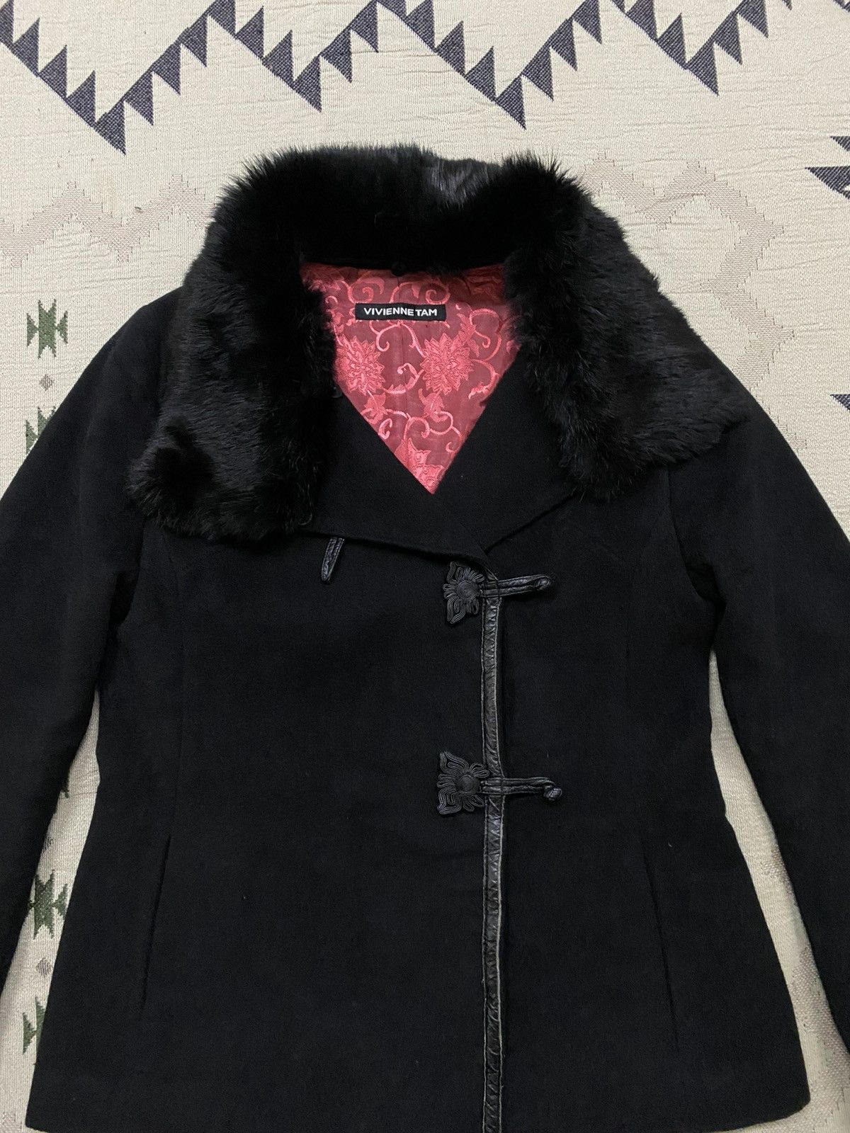 Vivienne Tam 90s VIVIENNNE TAM CHINESE KNOT FUR ANGORA WOOL BLEND JACKET Size M / US 6-8 / IT 42-44 - 6 Thumbnail