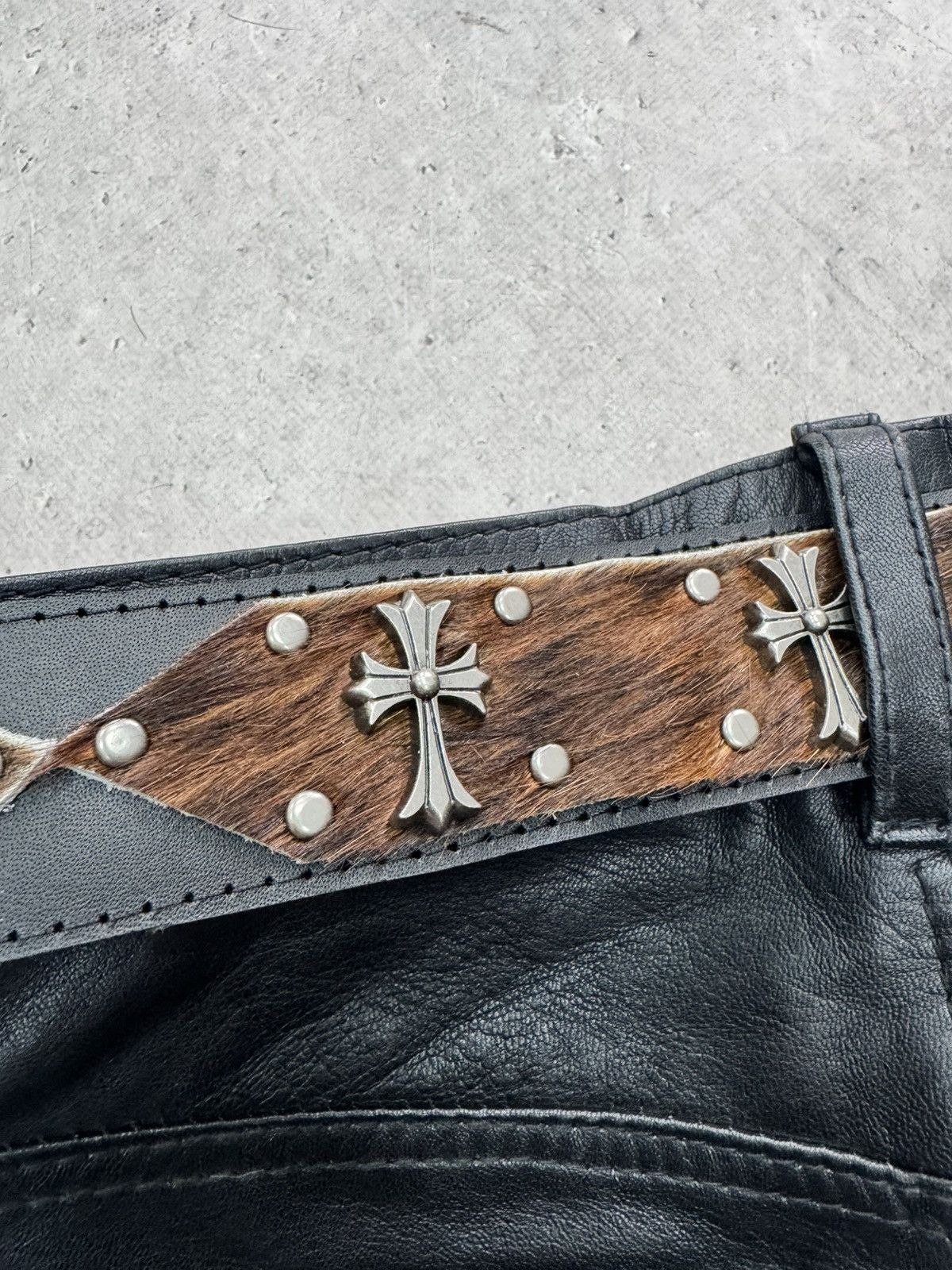 Hysteric Glamour 90s cow leather belt hysteric glamour style hype western 90s Size ONE SIZE - 3 Thumbnail