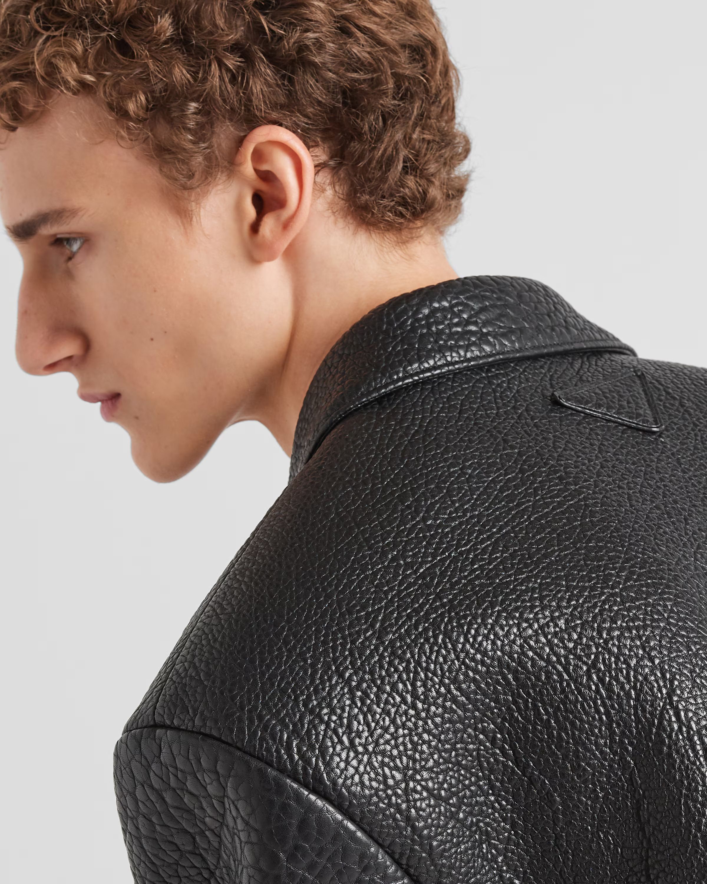 Prada o1bcso1str1025 Nappa Leather Jacket in Black Size US L / EU 52-54 / 3 - 3 Thumbnail
