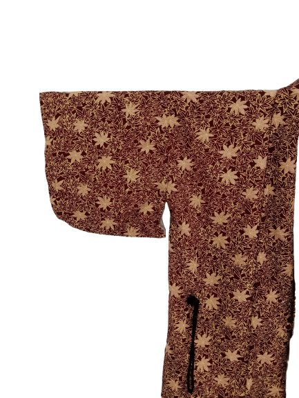 Komono Vintage Haori Kimono Leaf Motif Japanese Traditional Wear Size L / US 10 / IT 46 - 6 Thumbnail