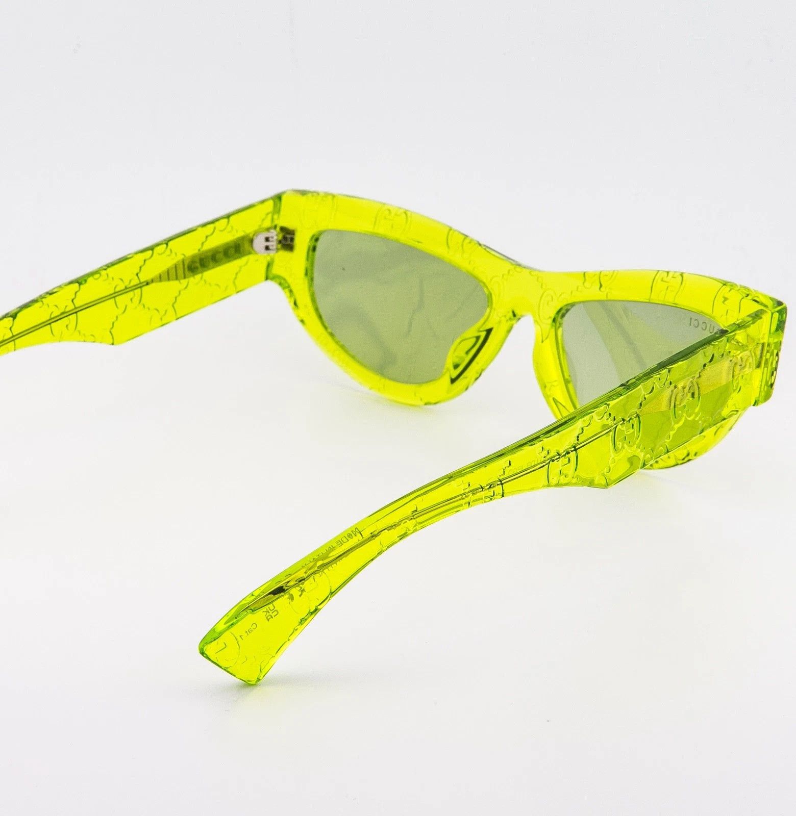 Gucci GUCCI GG1834S Crystal Green Guccissima 1834 Sunglasses 014 Size ONE SIZE - 3 Thumbnail