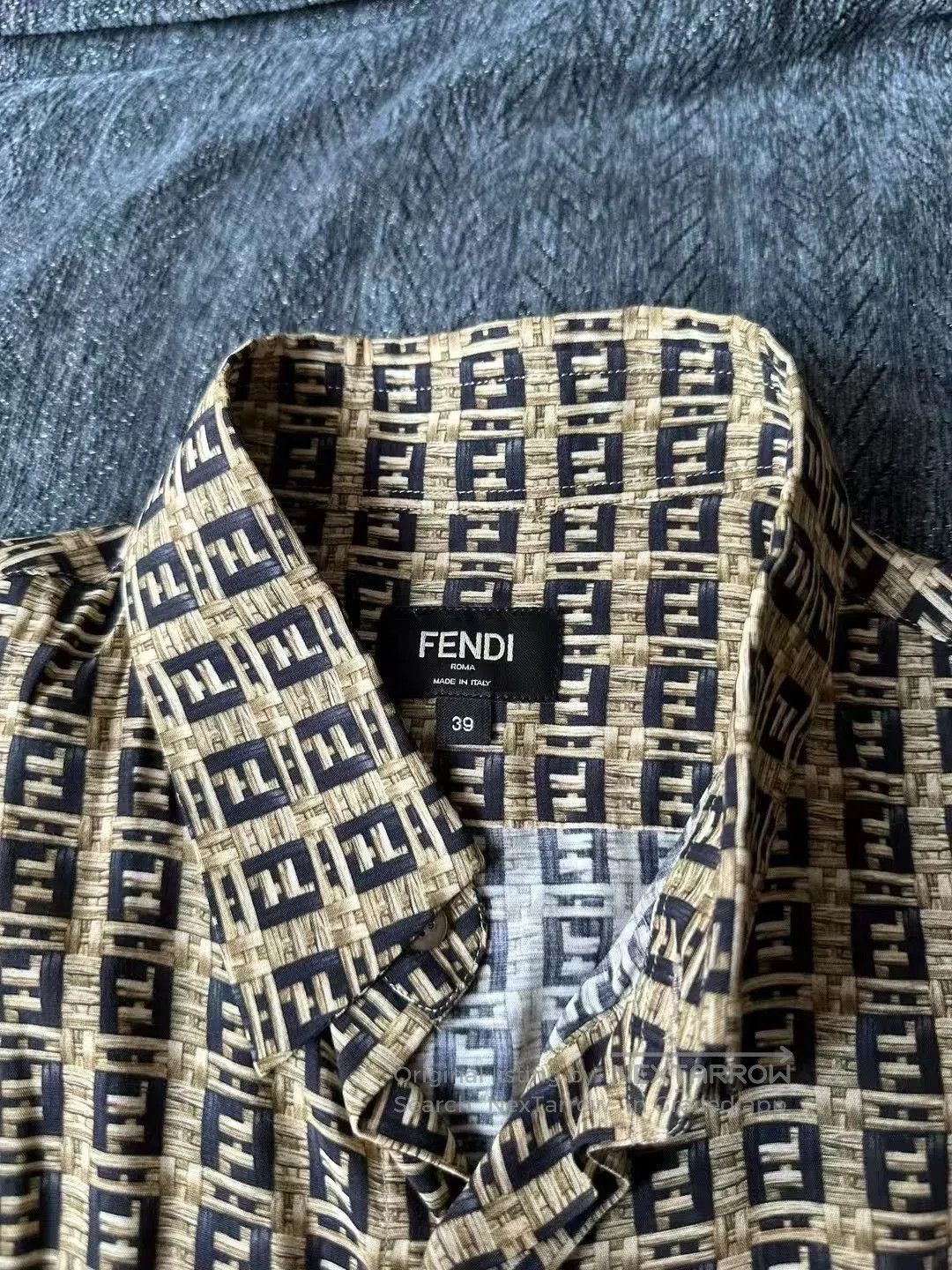 Fendi Fendi Brown All-Over Print Short-Sleeve Shirt. Size US M / EU 48-50 / 2 - 3 Thumbnail