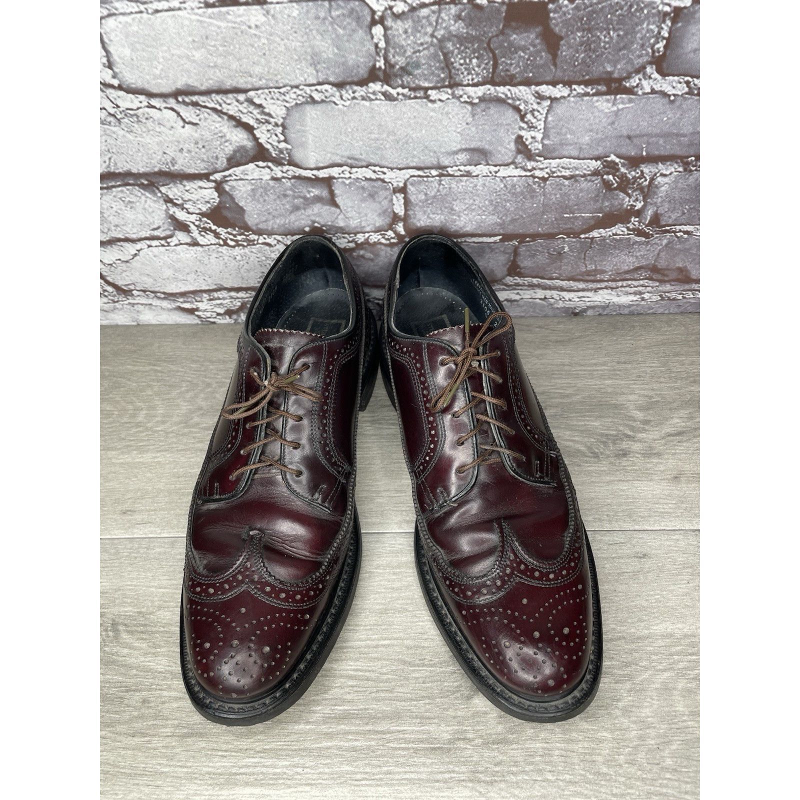 Stuart McGuire Stuart Mcguire LongWing Blucher Burgundy Leather Dress Shoes Size US 10.5 / EU 43-44 - 2 Thumbnail