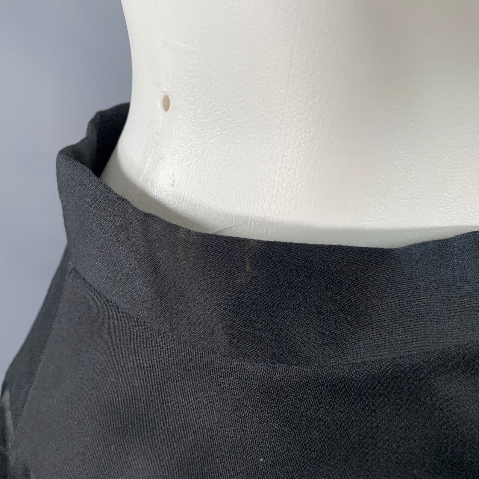 Other VICTOR COSTA Vintage 26 Black Taffeta Open Front Long Skirt Size 26" / US 2 / IT 38 - 5 Thumbnail