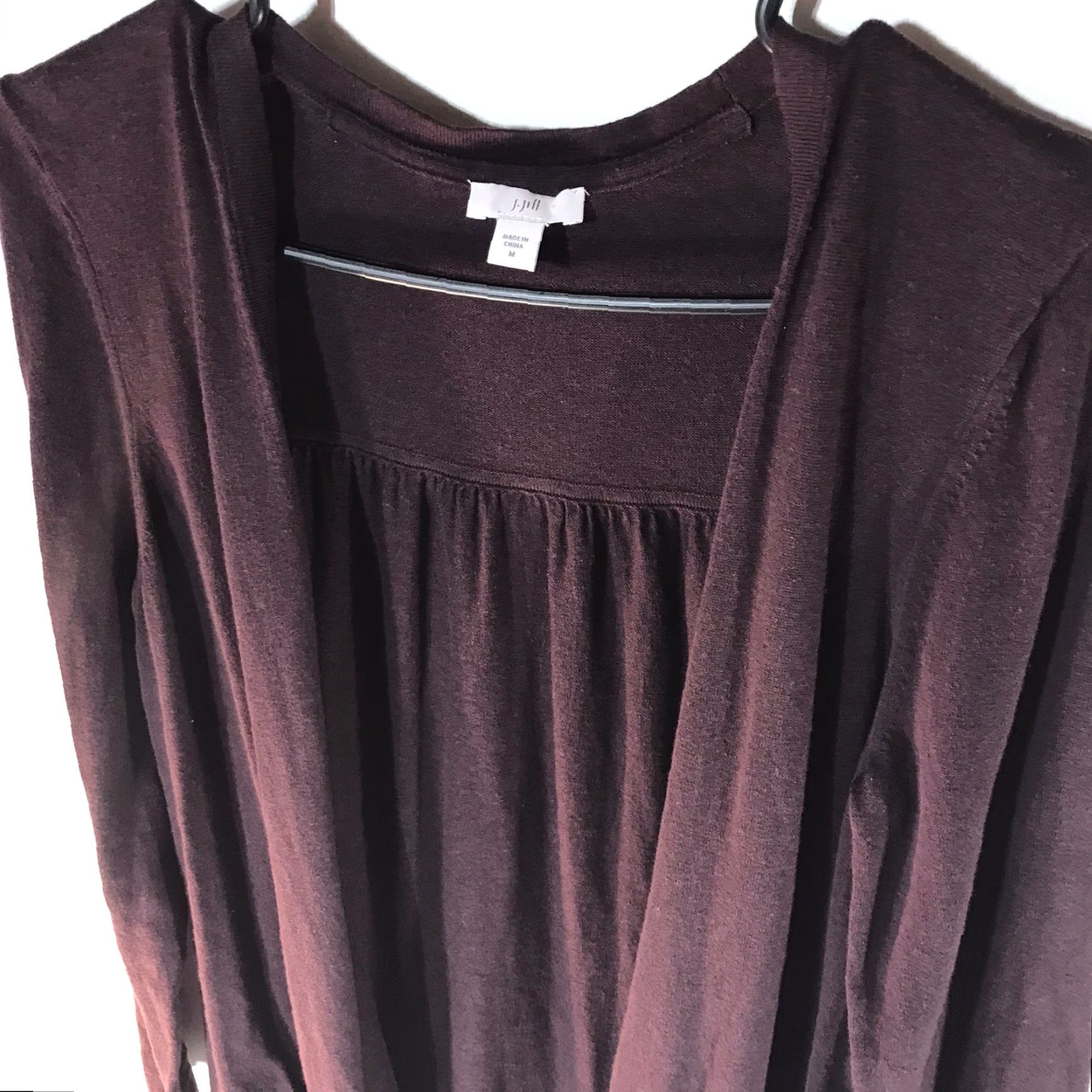 J. Jill J. Jill Oversized Duster Sweater Womens Size M Plum Long Sleeve V-Neck Knitted Casual Workwear Size M / US 6-8 / IT 42-44 - 2 Thumbnail