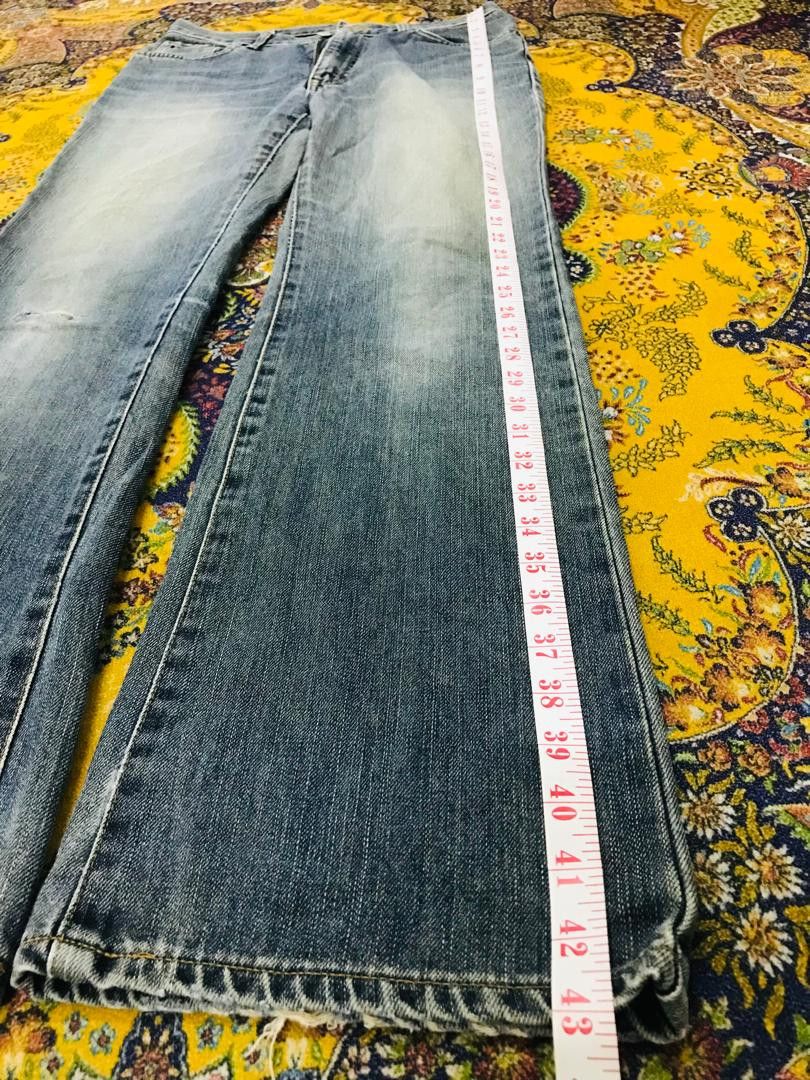 Edwin 💥Flare💥VINTAGE EDWIN 503 DISTRESSED DENIM Size 30" / US 8 / IT 44 - 2 Thumbnail