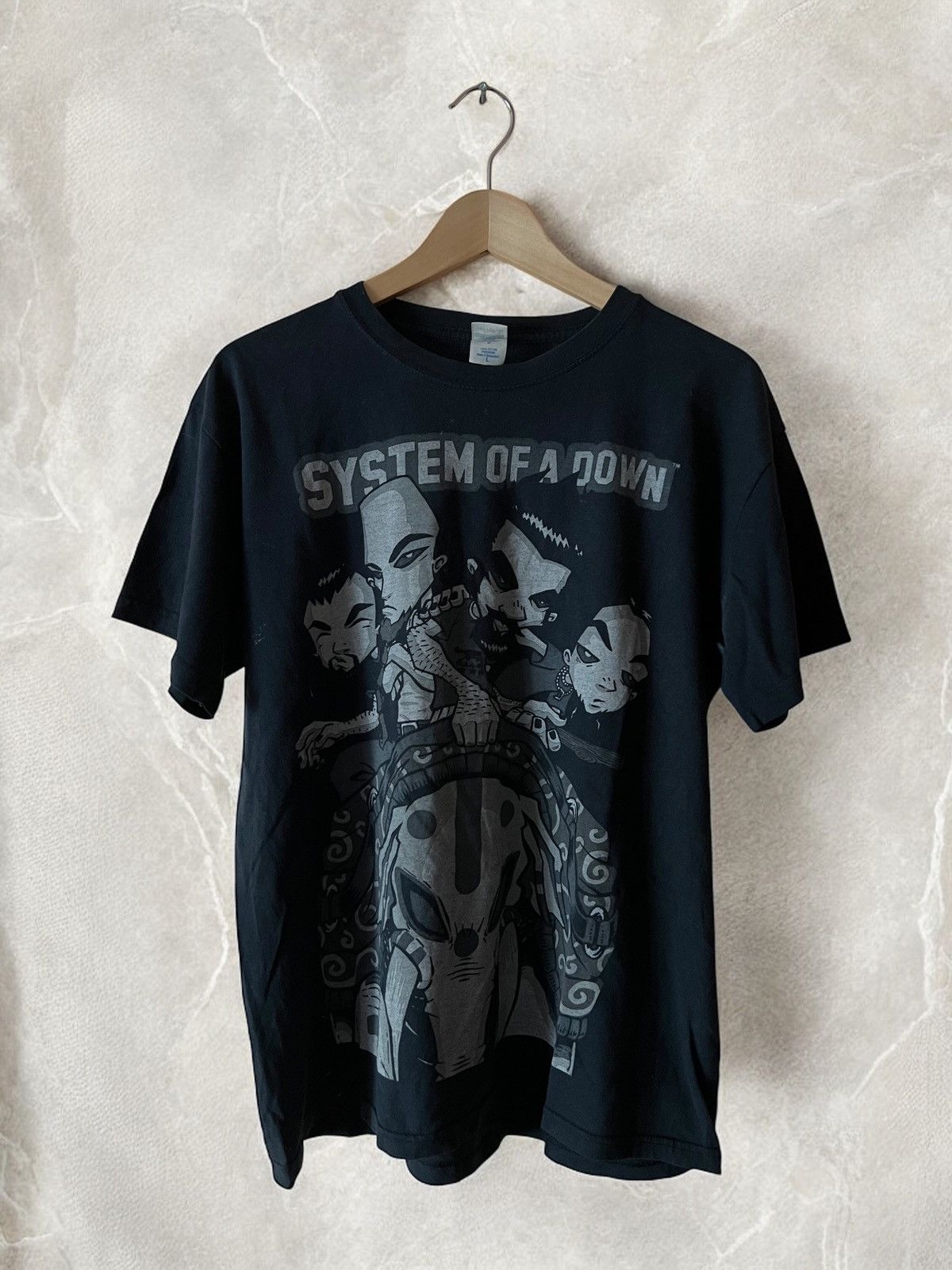 Band Tees × Vintage SYSTEM OF A DOWN Vintage 00s tee Band t shirt heavy metal Size US L / EU 52-54 / 3 - 1 Thumbnail