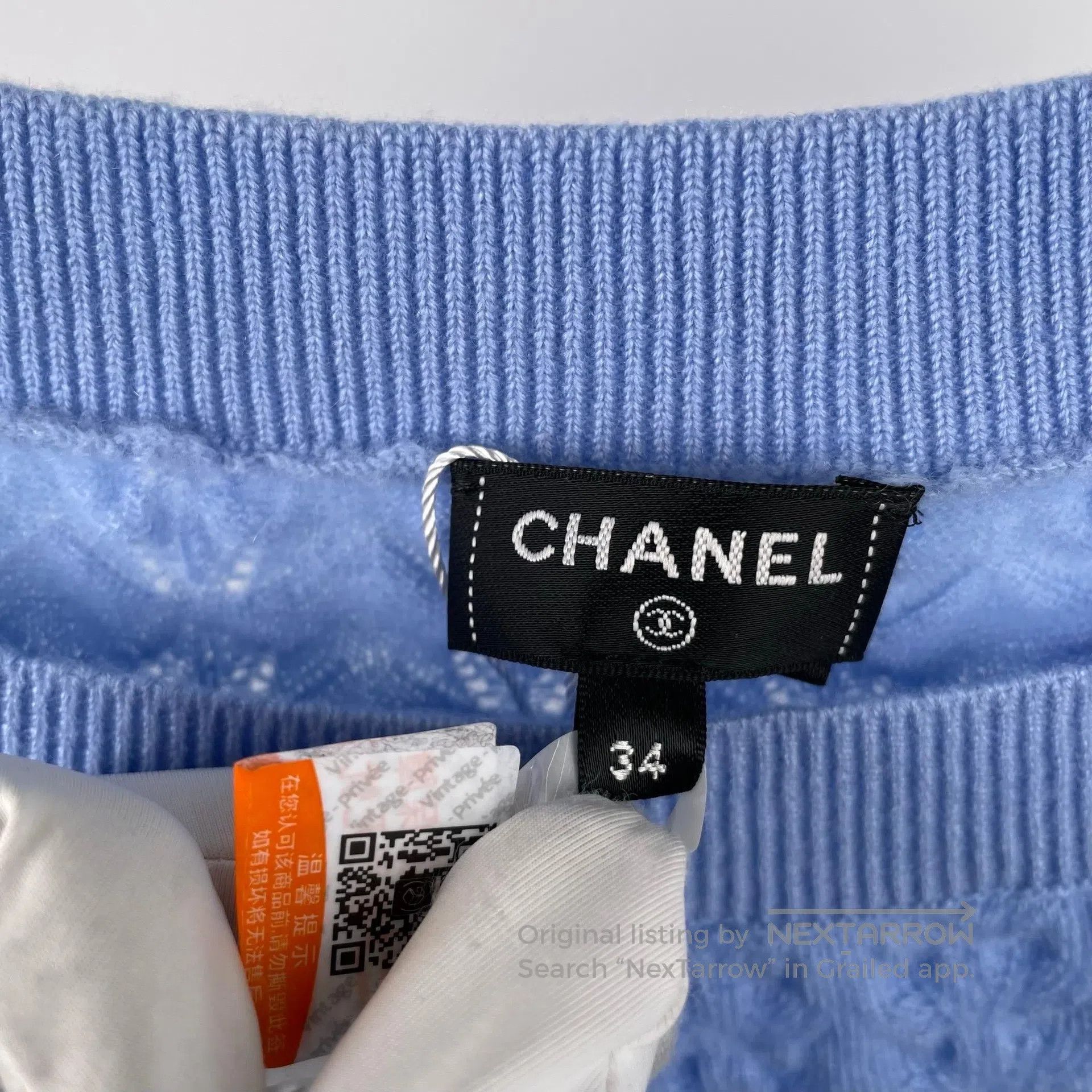 Chanel Cashmere knitted pullover sweater|