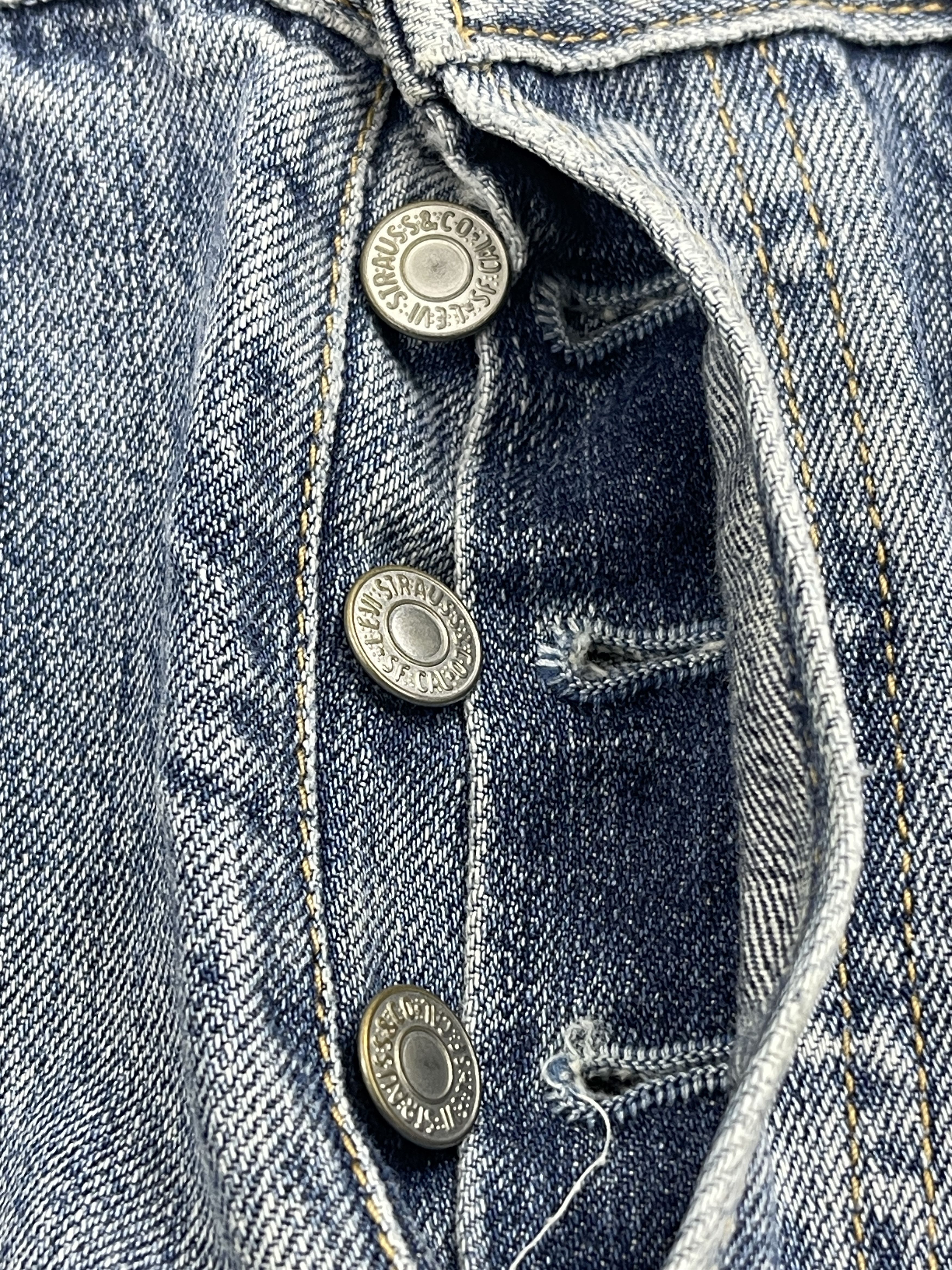 Levi's × Vintage Vintage Levis 501 Light Blue Washed Jeans Size US 30 / EU 46 - 12 Thumbnail