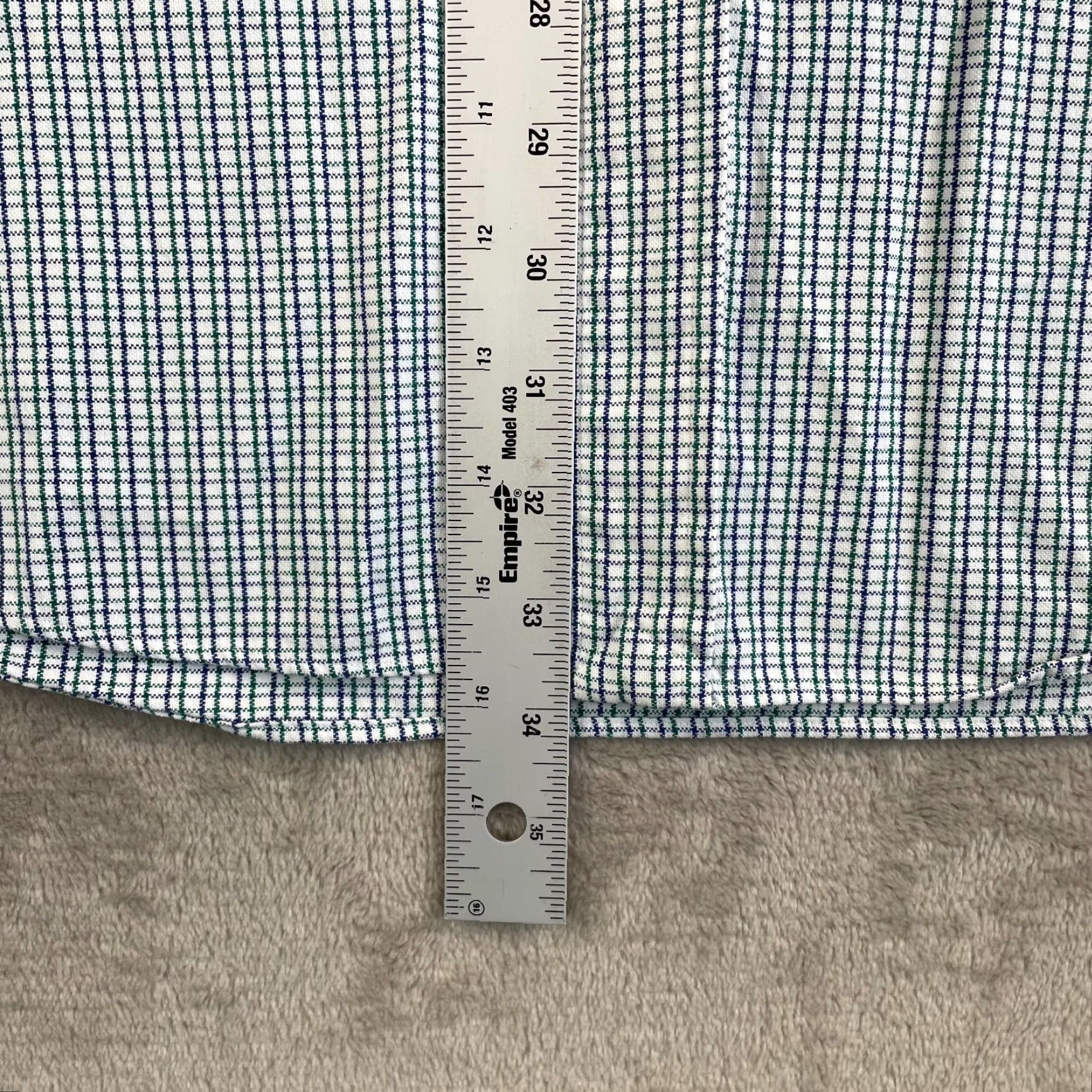 VINTAGE Polo Ralph Lauren Oxford BIG SHIRT Men Large Blue Green Plaid Pony Preppy Shirt