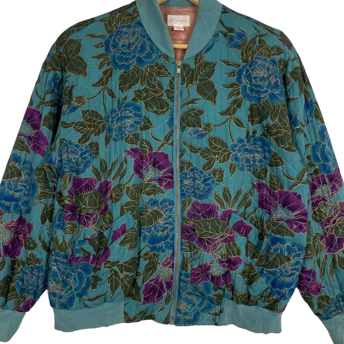 Japanese Brand × Otto × Vintage 💥80s OTTO FLORAL INSPIRED KAPITAL ZIPPER JACKET Size US M / EU 48-50 / 2 - 6 Thumbnail