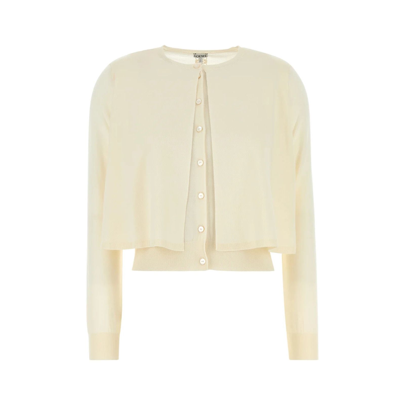LOEWE Cream Wool Cardigan New )