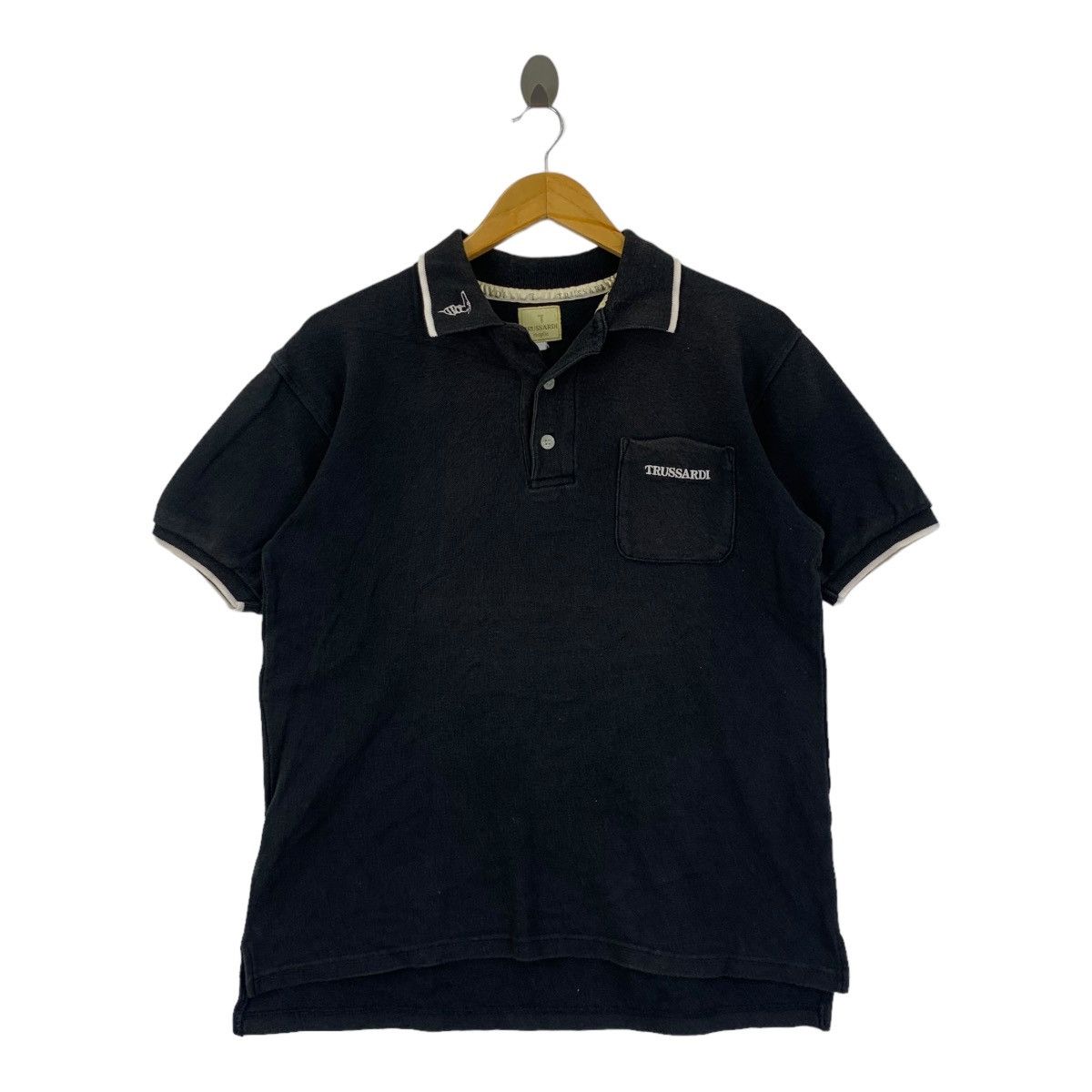 Vintage TRUSSARDI MAGLIE ITALY Pocket Polo Tee Shirt
