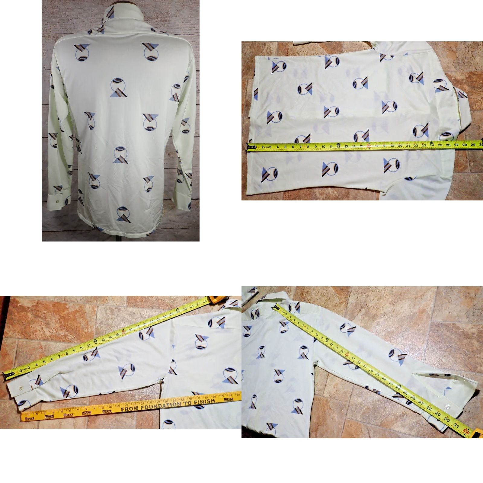 Vintage VINTAGE Sears Kings Road Geometric Disco Shirt Mens M Size US M / EU 48-50 / 2 - 8 Thumbnail
