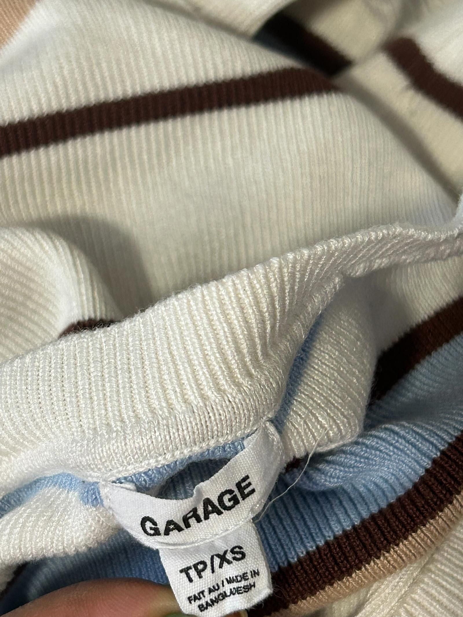 Designer Garage Trendy Striped Knit Top Size XS / US 0-2 / IT 36-38 - 6 Thumbnail