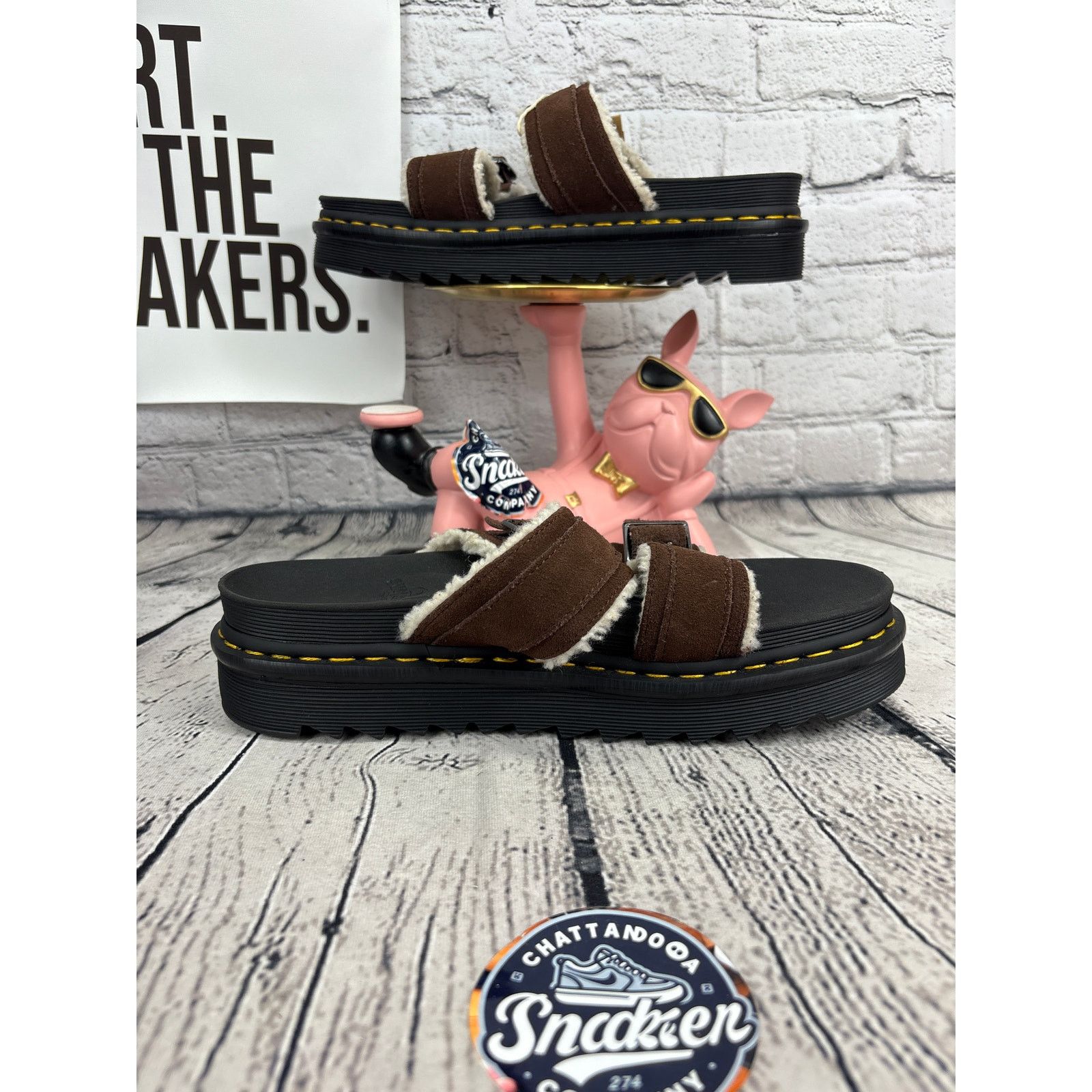 Dr. Martens Dr Martens Myles Platform Sandals Mens 11 Black Brown Size US 11 / EU 44 - 6 Thumbnail