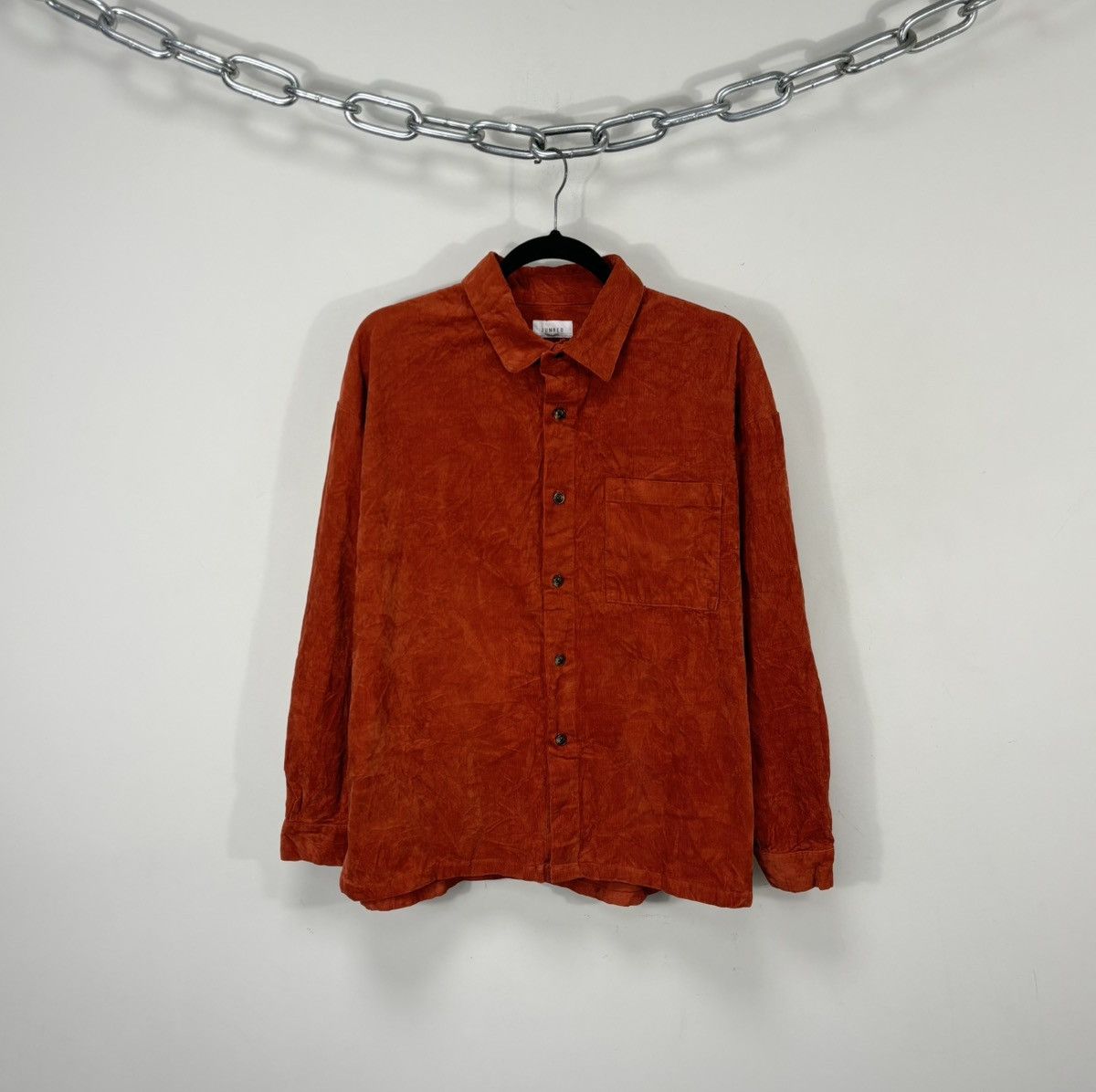 Junred Tokyo Japan Men’s Corduroy Velvet Long Sleeve Shirt