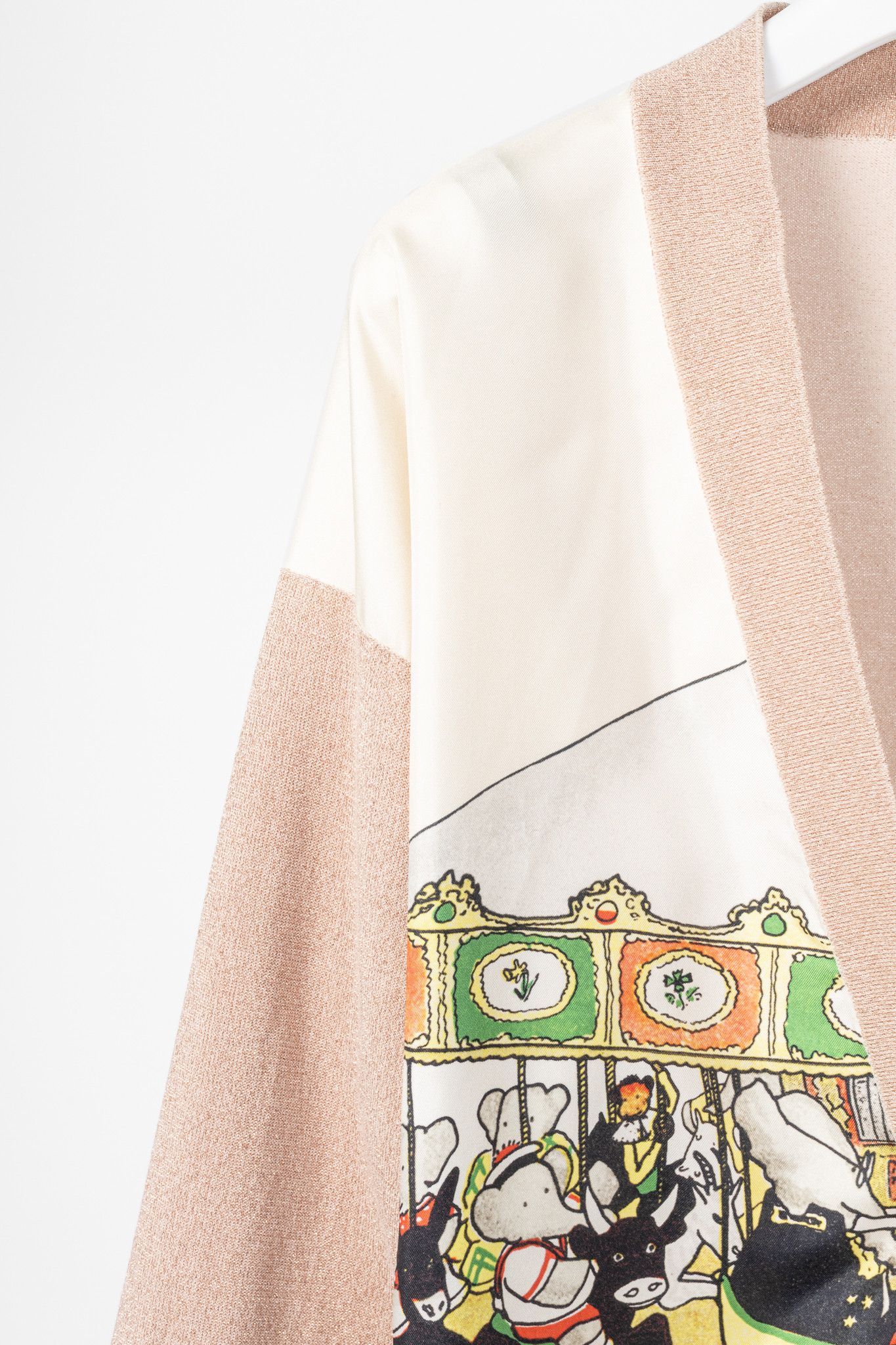 Lanvin Lanvin AW20 Pale Pink Babar-Print Lame-Knit Cardigan Size XL / US 12-14 / IT 48-50 - 5 Thumbnail