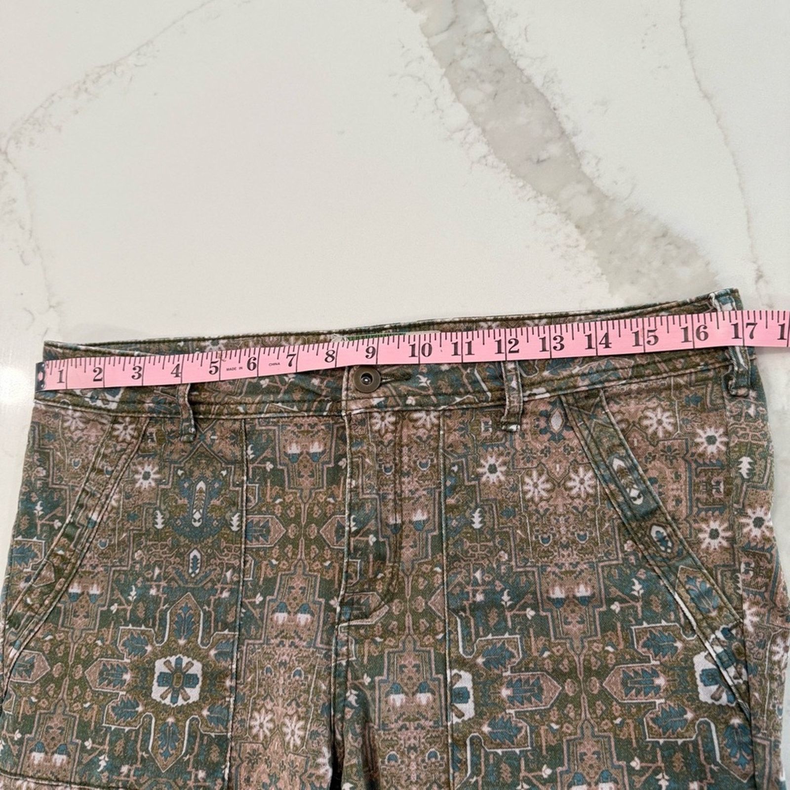 Anthropologie Anthropologie Cadet Slim Utility Pants Women’s 28 Tan Aztec Size 28" / US 6 / IT 42 - 9 Thumbnail
